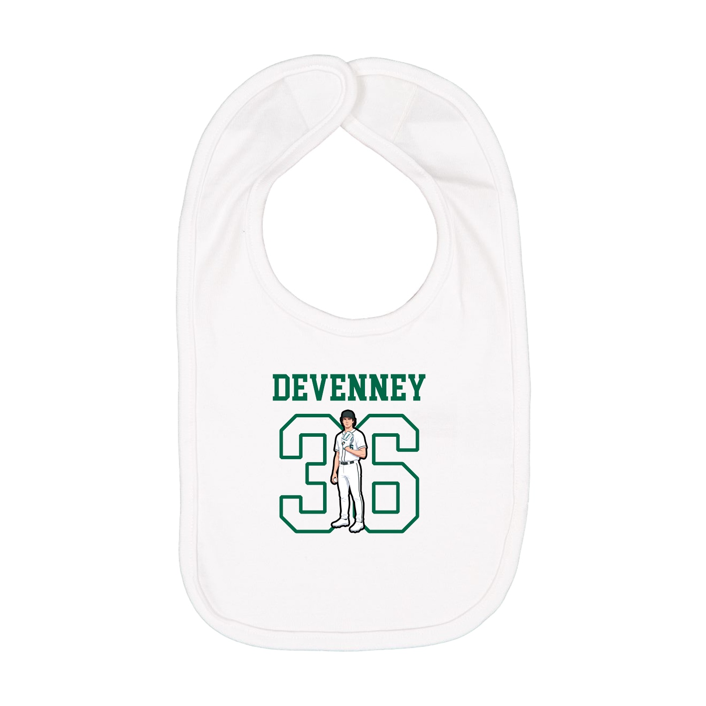 Infant Bib — Shirsey in White