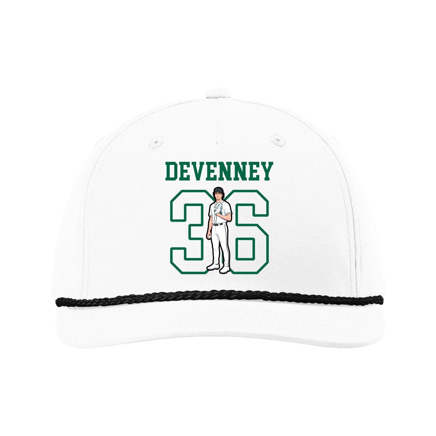 Five-Panel Classic Rope Cap — Shirsey in White