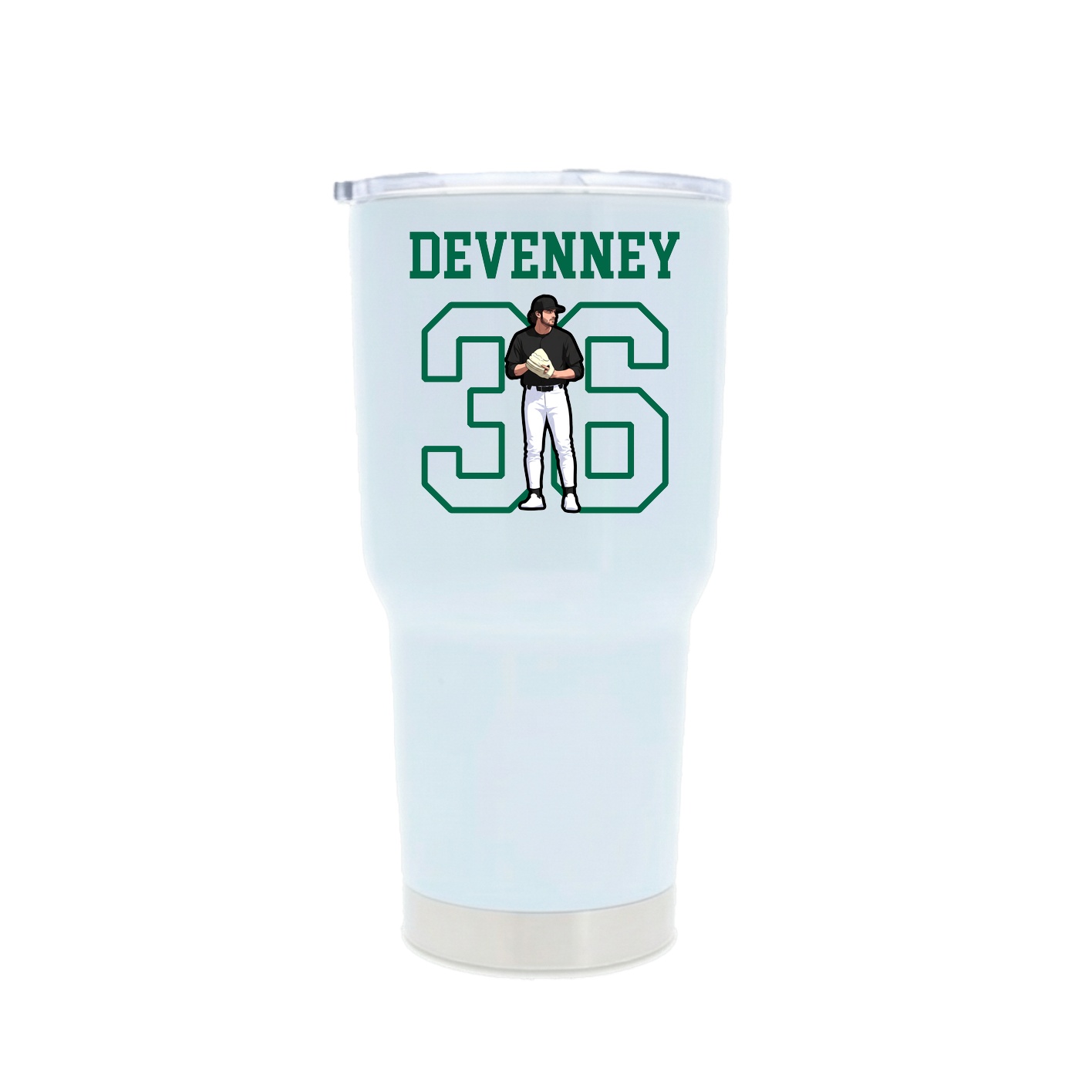 30oz Stainless Steel Tumbler — Shirsey in White