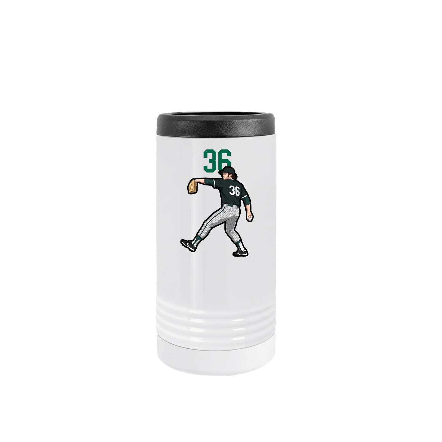 Slim Beverage Holder — Number Top in White