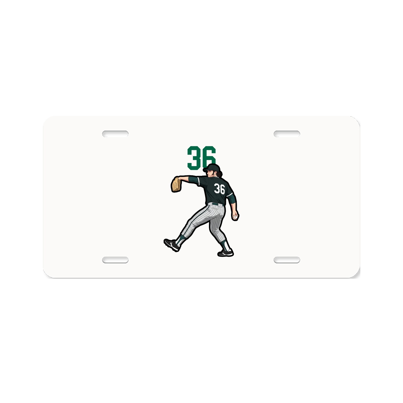 License Plate — Number Top in Classic