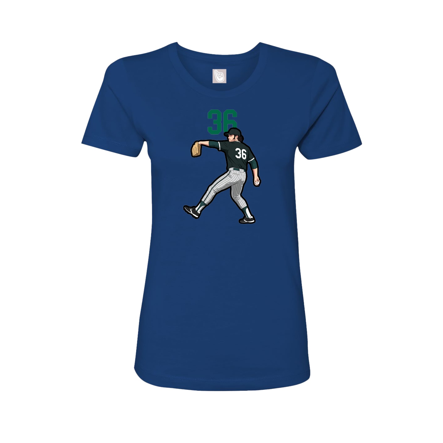 Womens Tee — Number Top in Royal