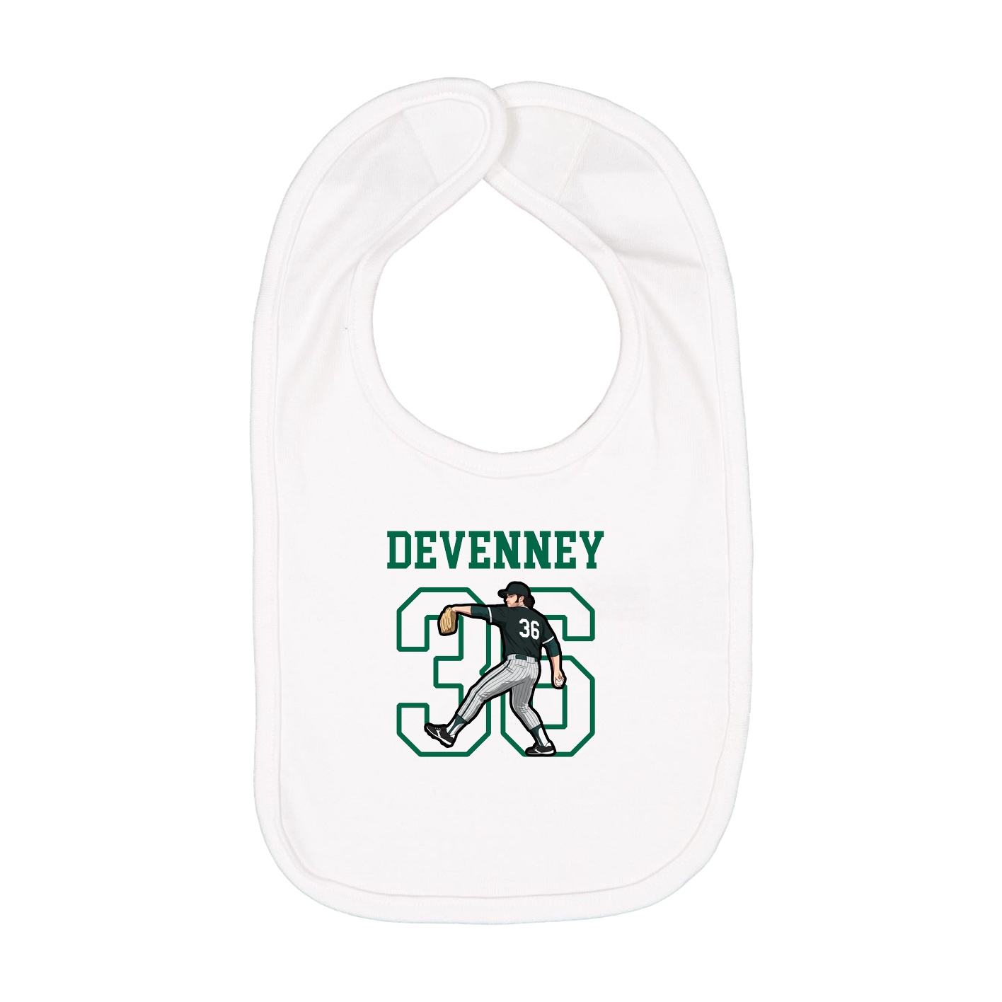 Infant Bib — Shirsey in White