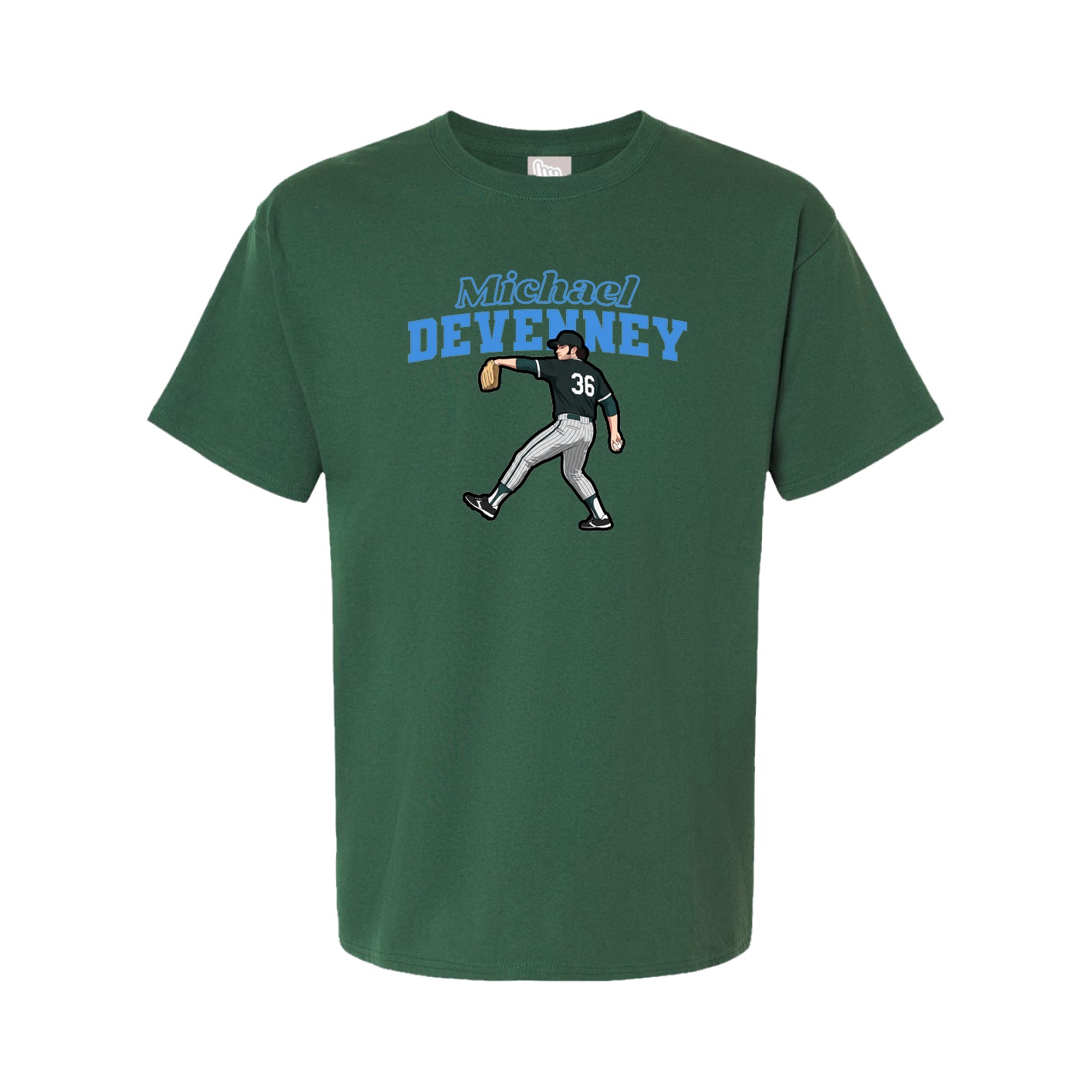 Youth Tee — Name Arch in Green