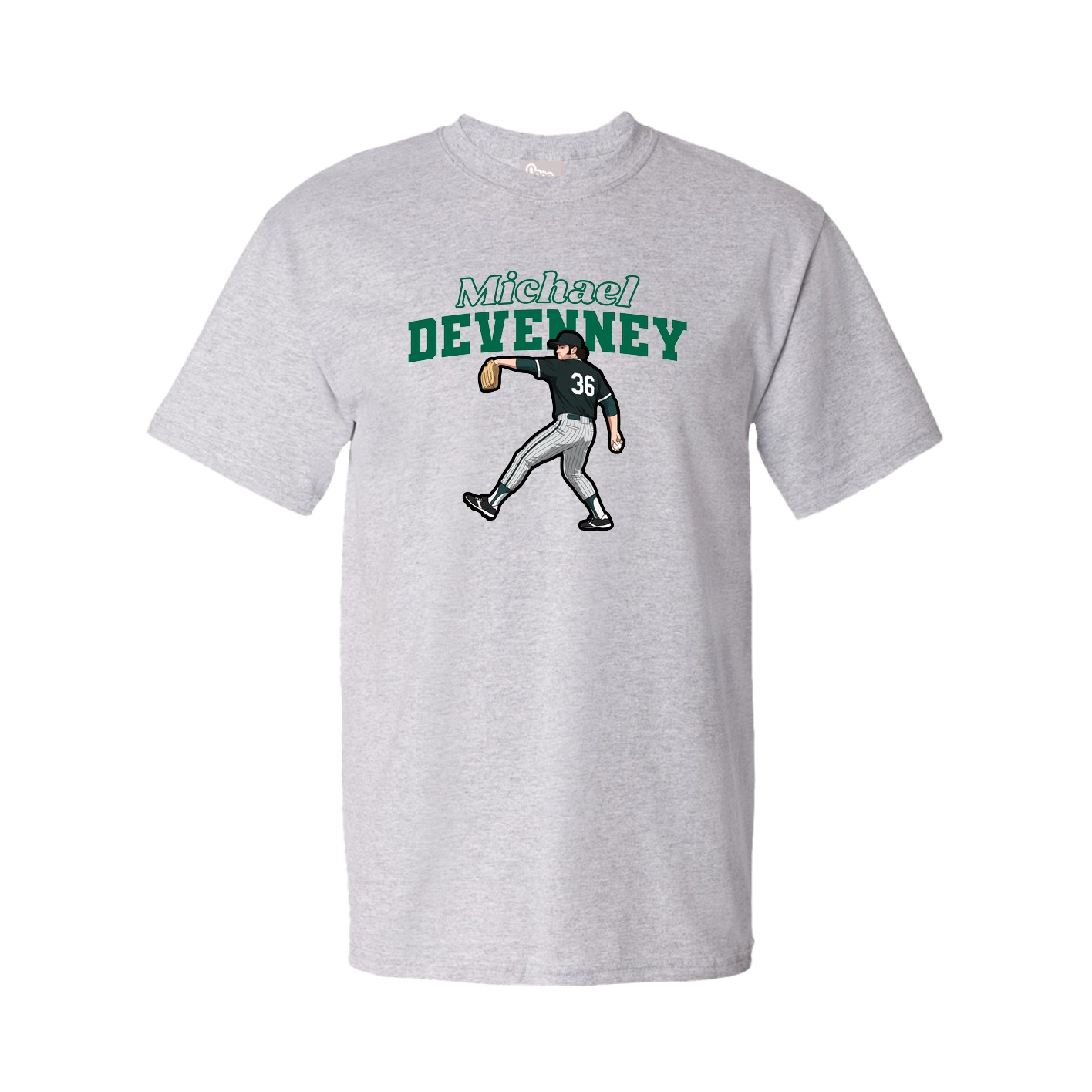 Youth Tee — Name Arch in Grey