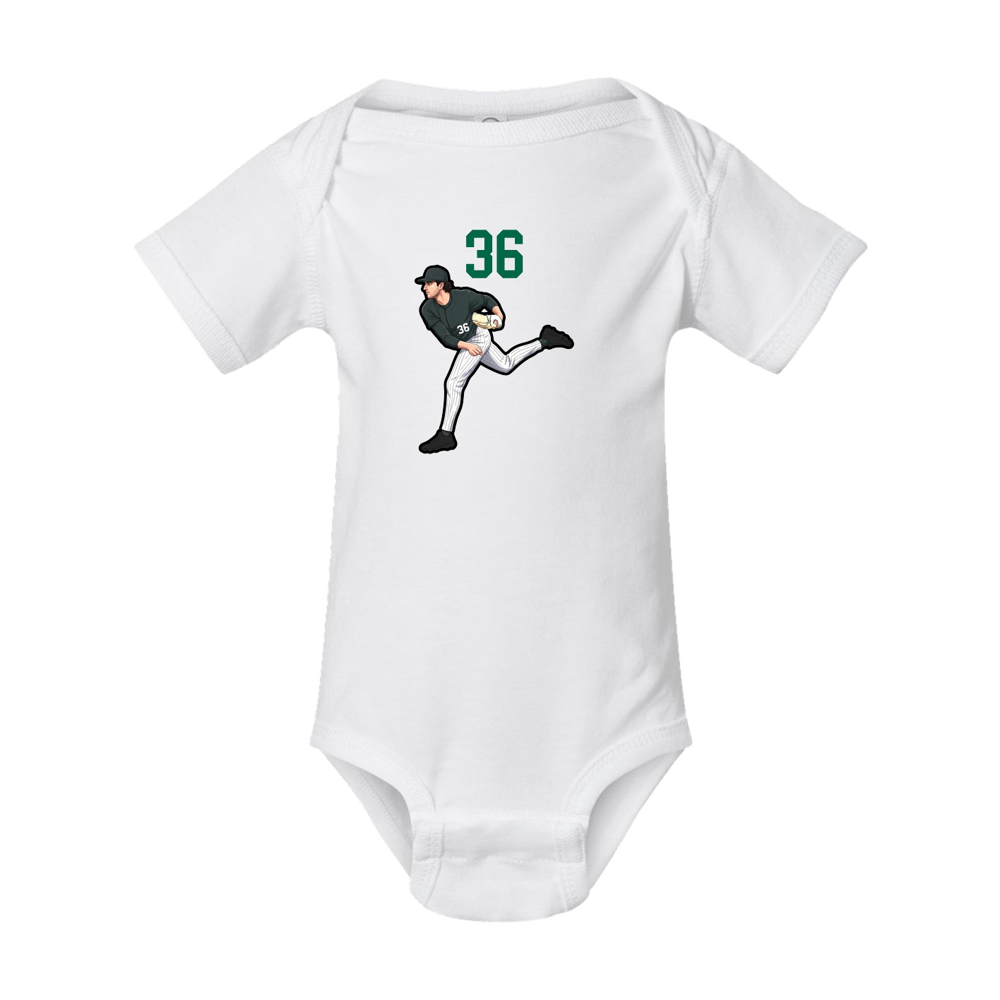 Baby Onesie — Number Top in White