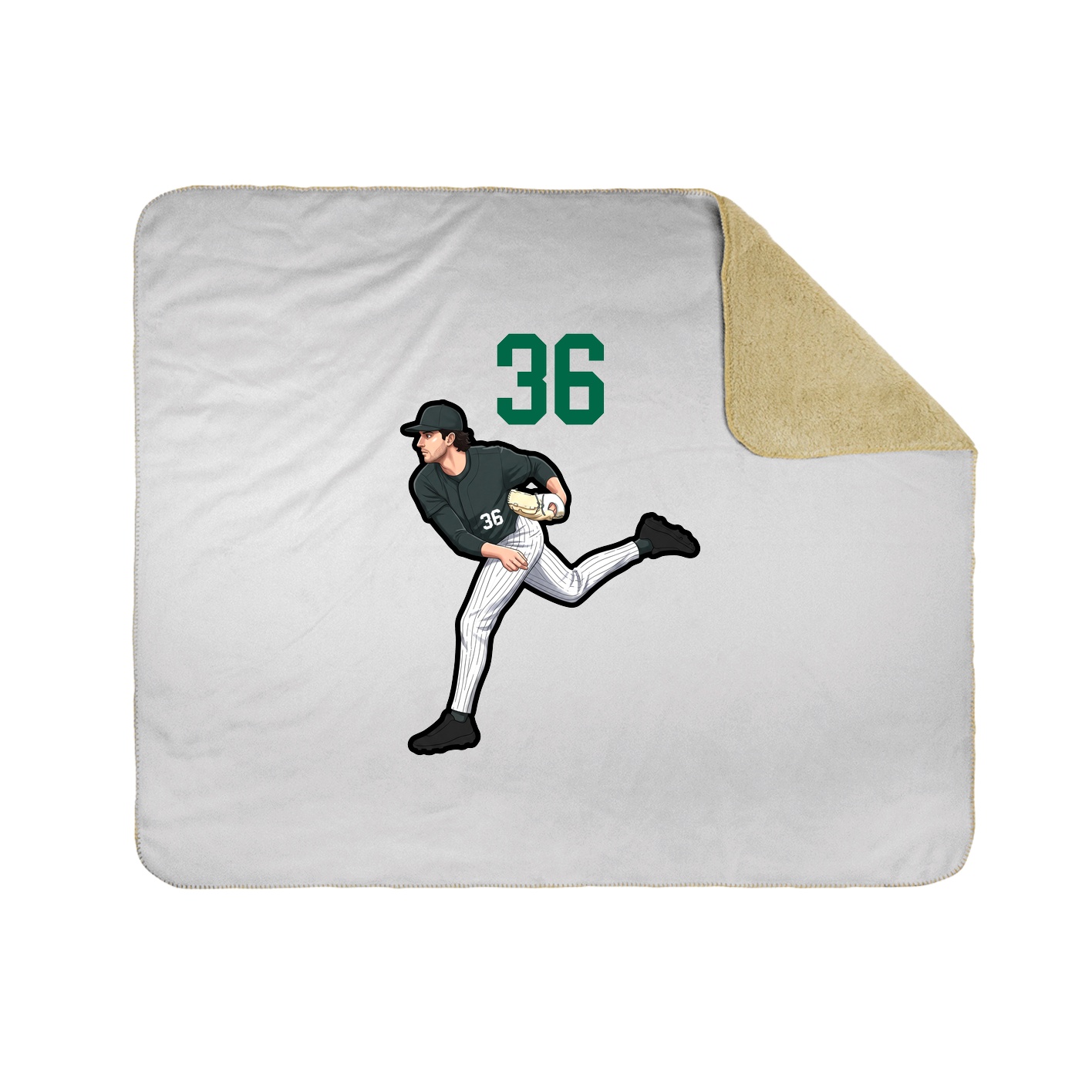 Throw Blanket — Number Top in White