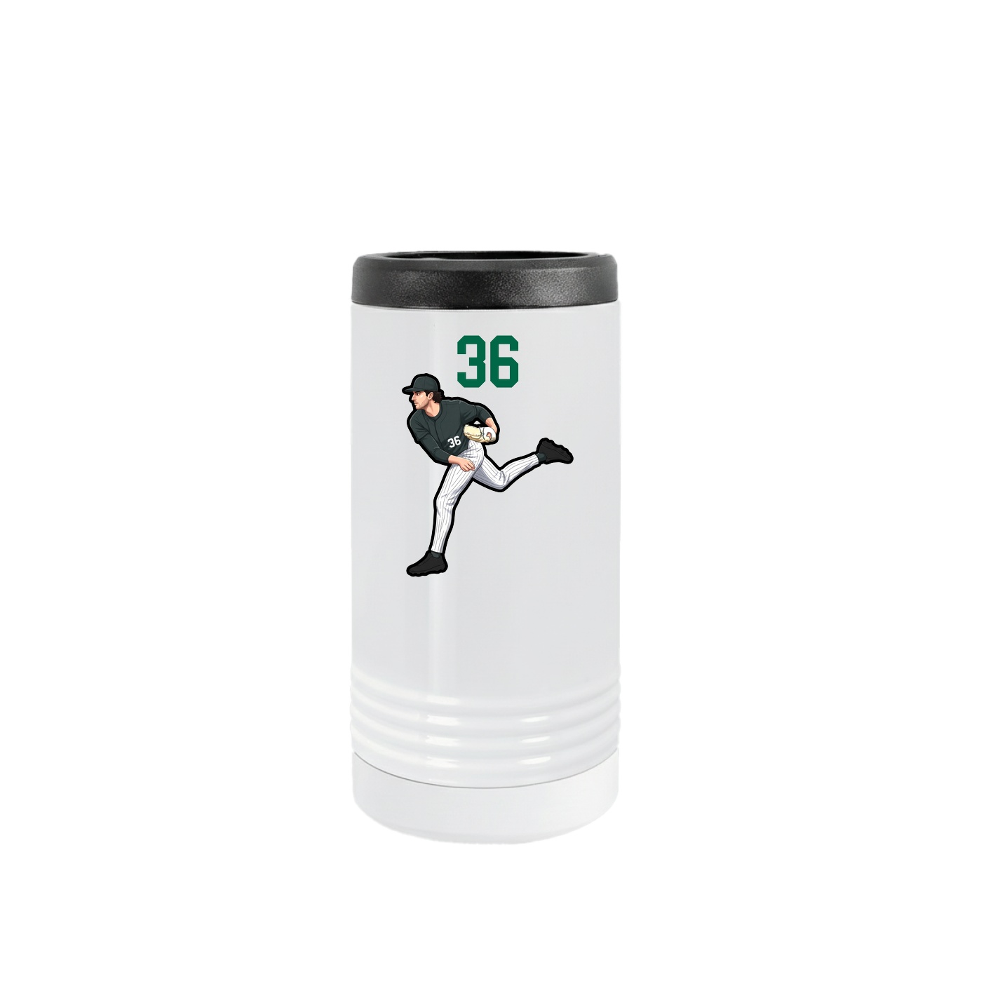 Slim Beverage Holder — Number Top in White