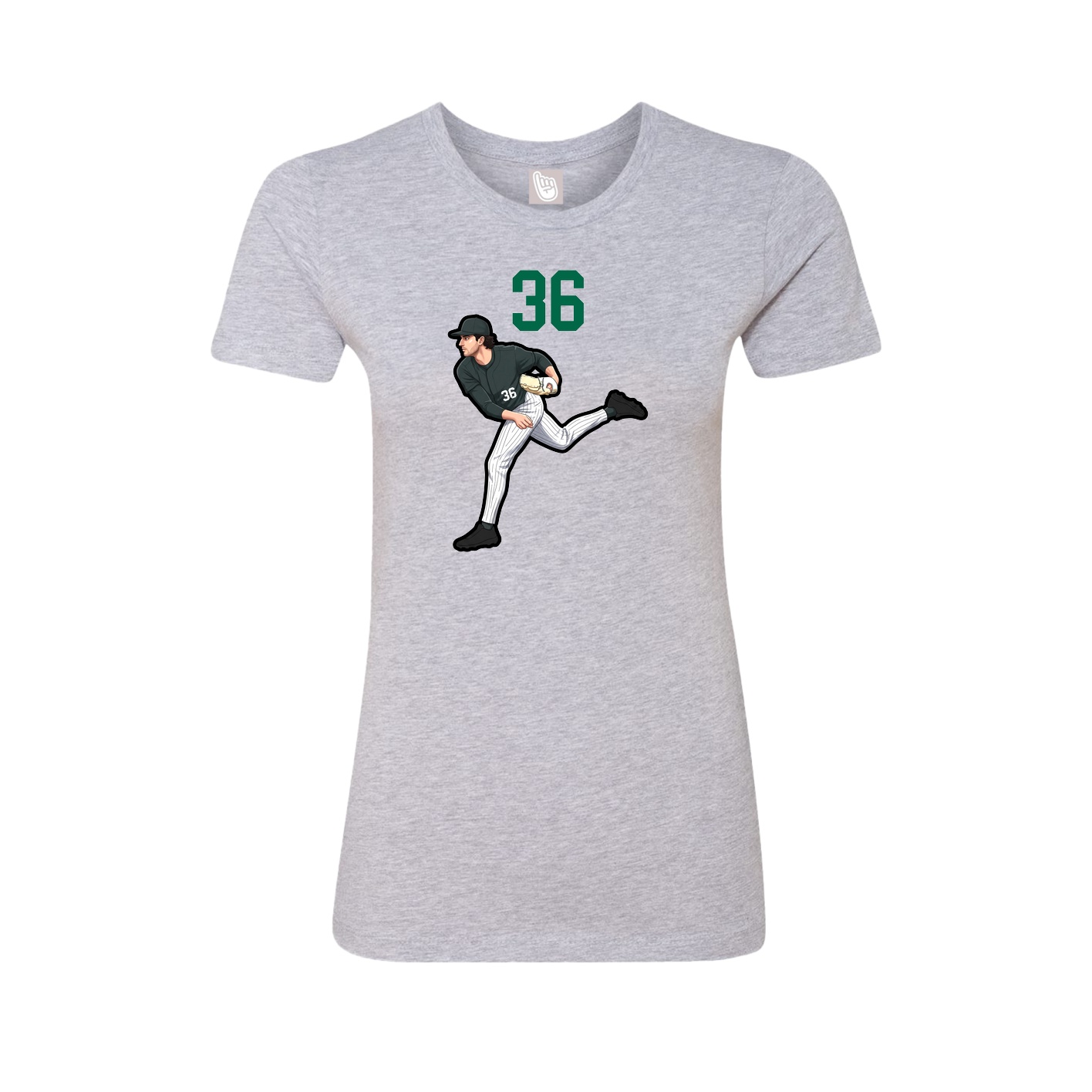 Womens Tee — Number Top in Grey