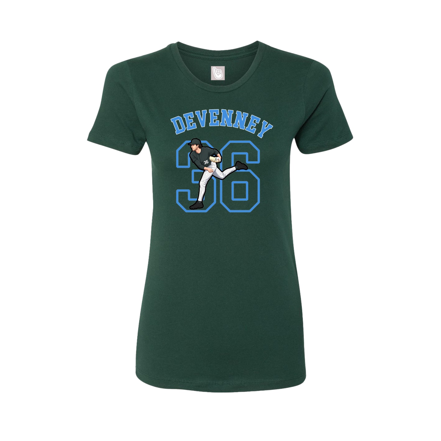 Fitted Women's Tee — Shirsey Arch in Green