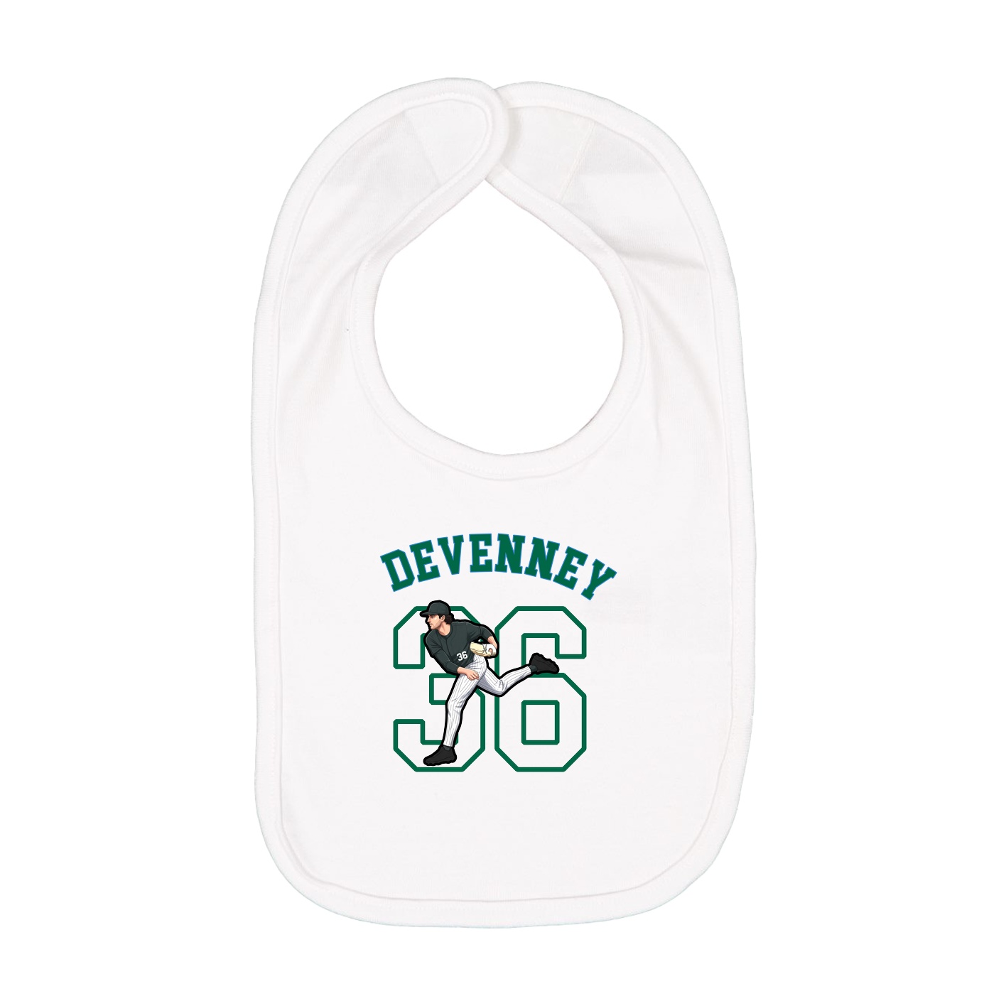 Infant Bib — Shirsey Arch in White
