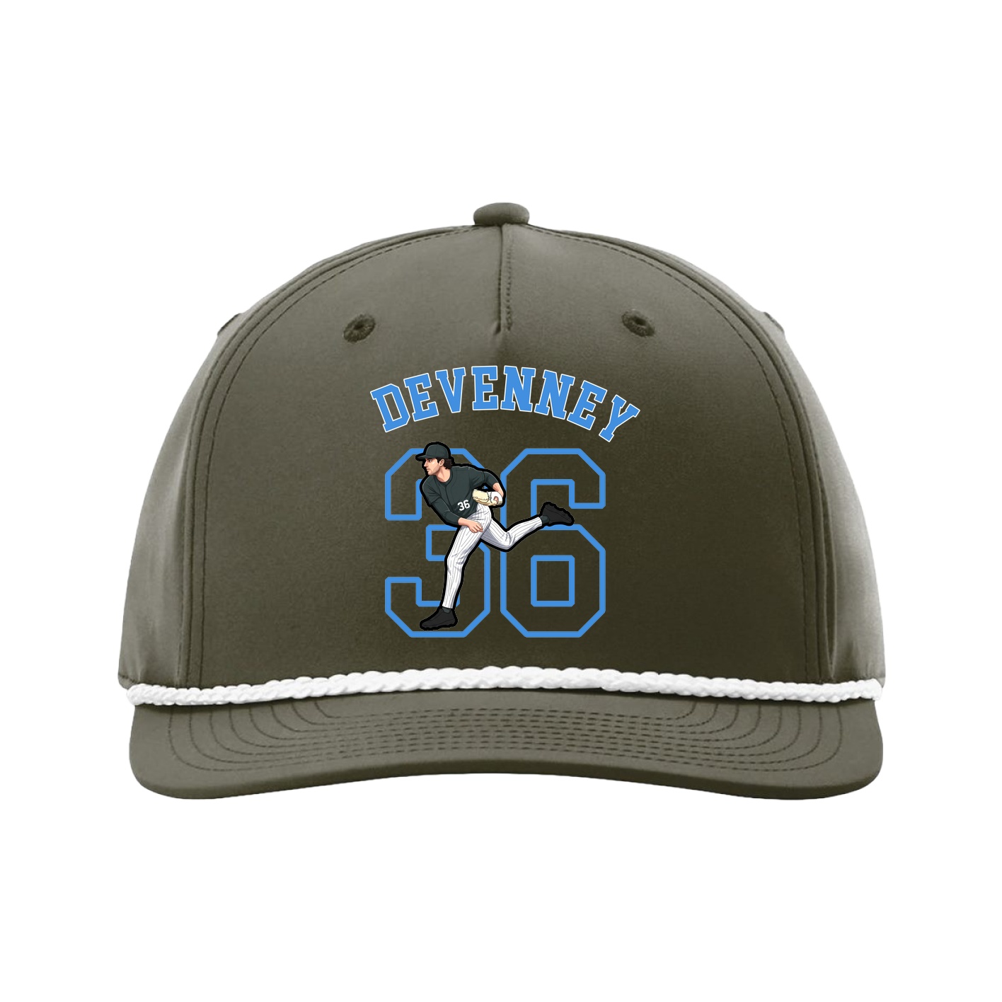 Five-Panel Classic Rope Cap — Shirsey Arch in Green