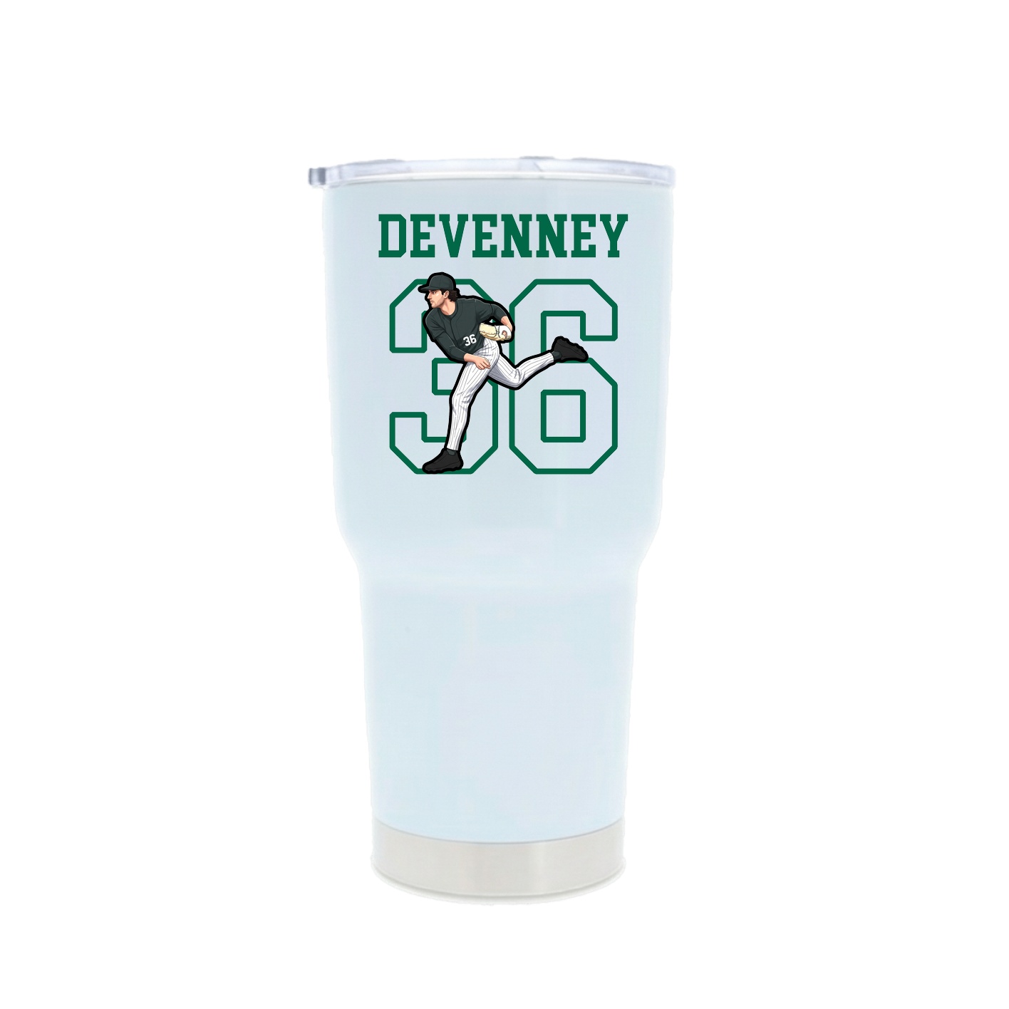 30oz Stainless Steel Tumbler — Shirsey in White