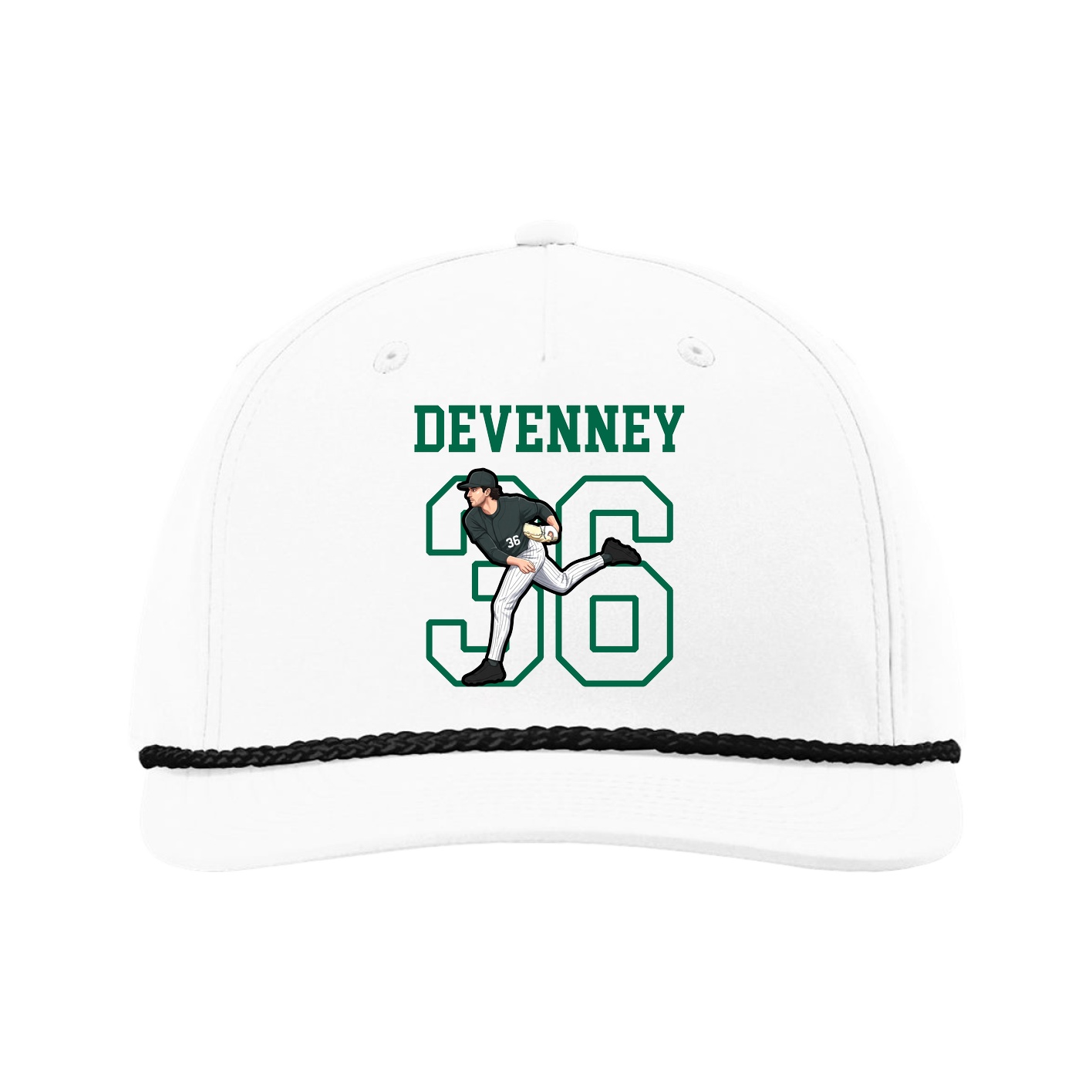Five-Panel Classic Rope Cap — Shirsey in White