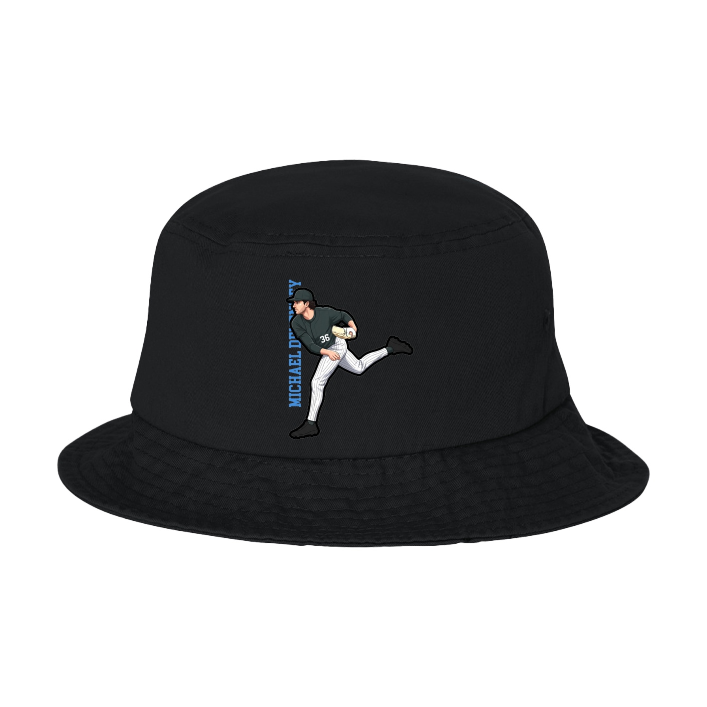 Bucket Cap — Name Vertical in Black