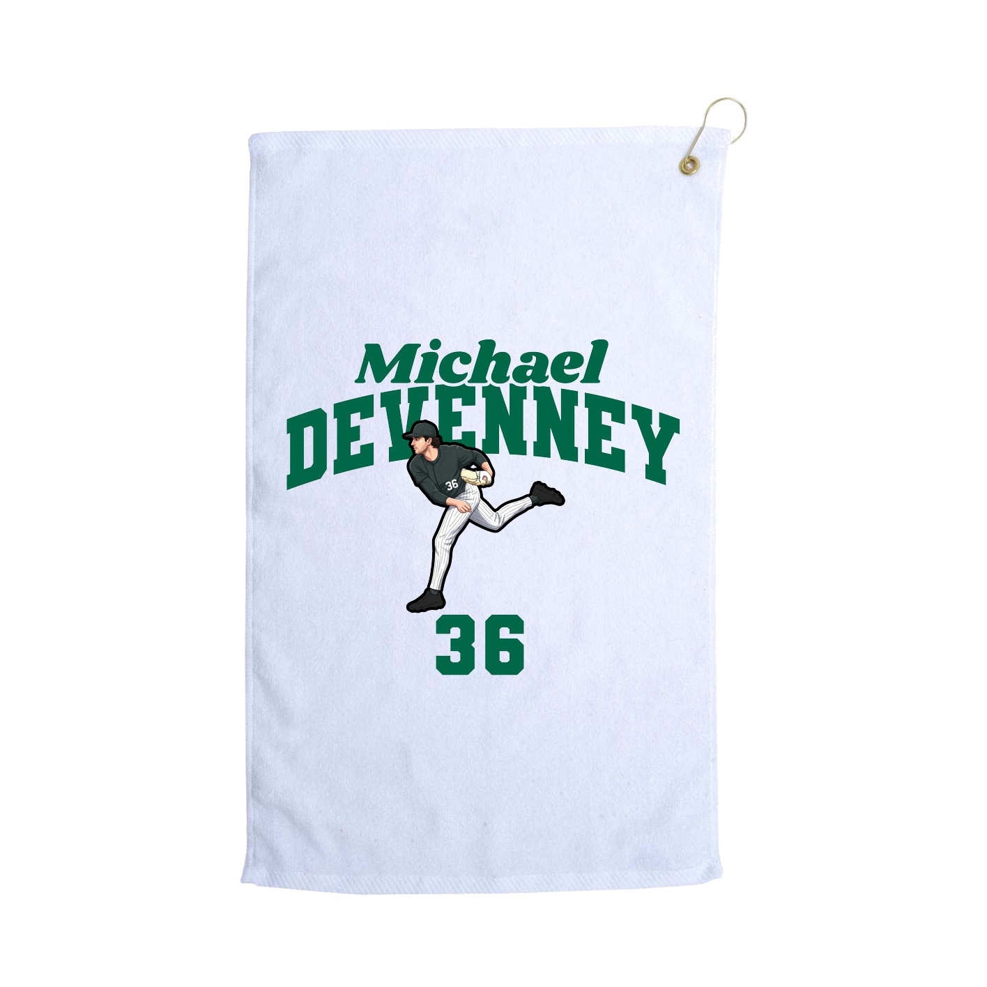 Golf Towel — Signature Arch in White