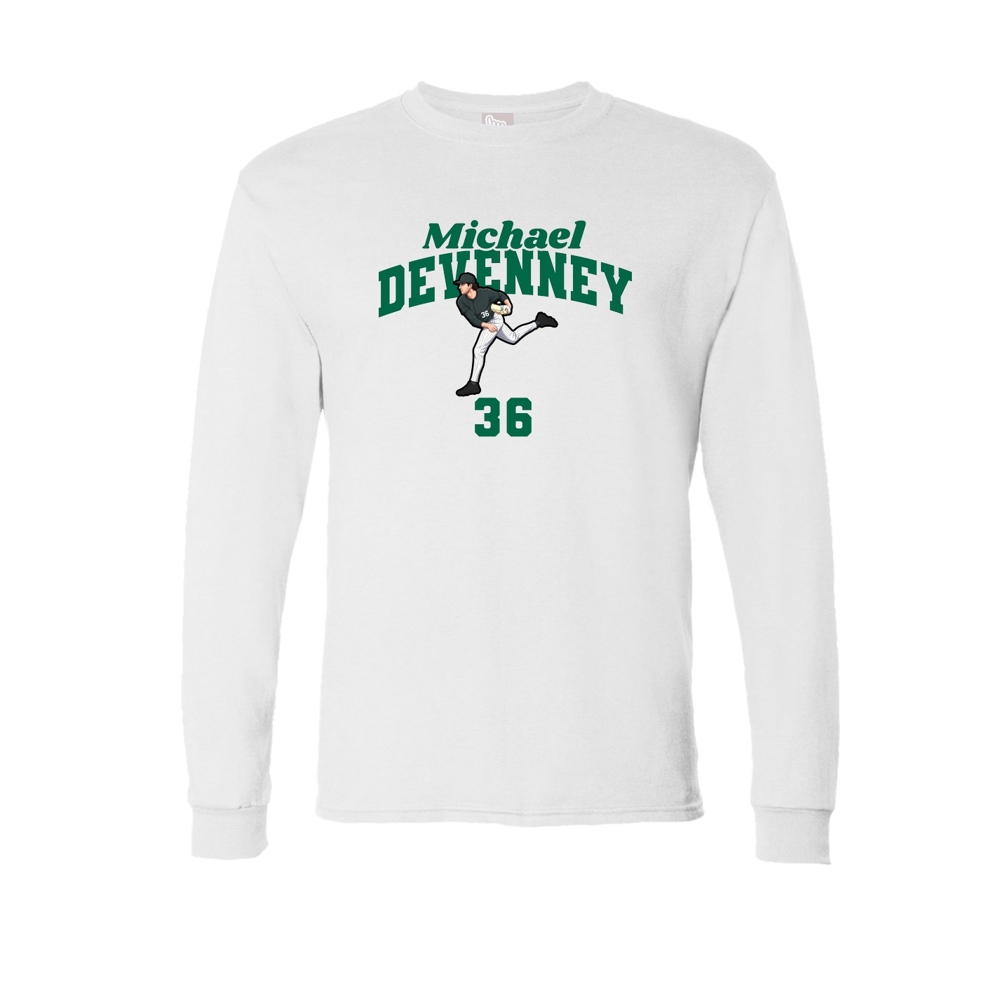 Long Sleeve Tee — Signature Arch in White