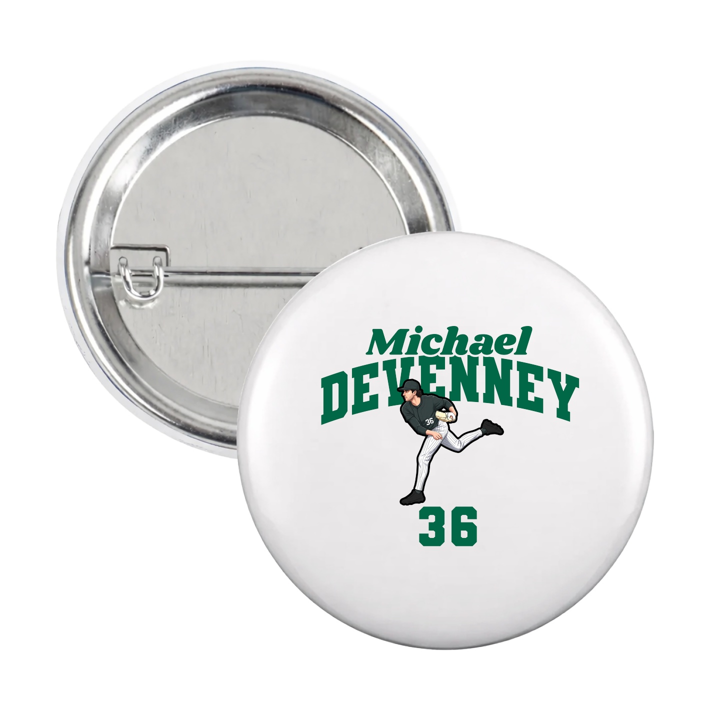 Game Day Button — Signature Arch in White