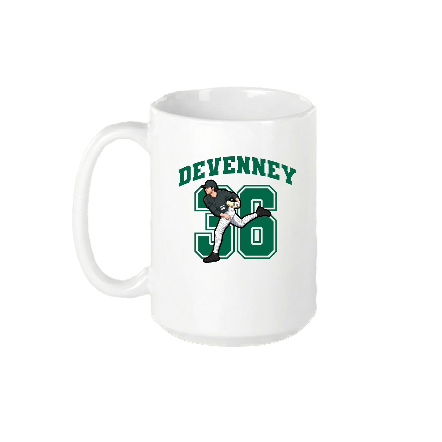 15oz Coffee Mug — Number in White