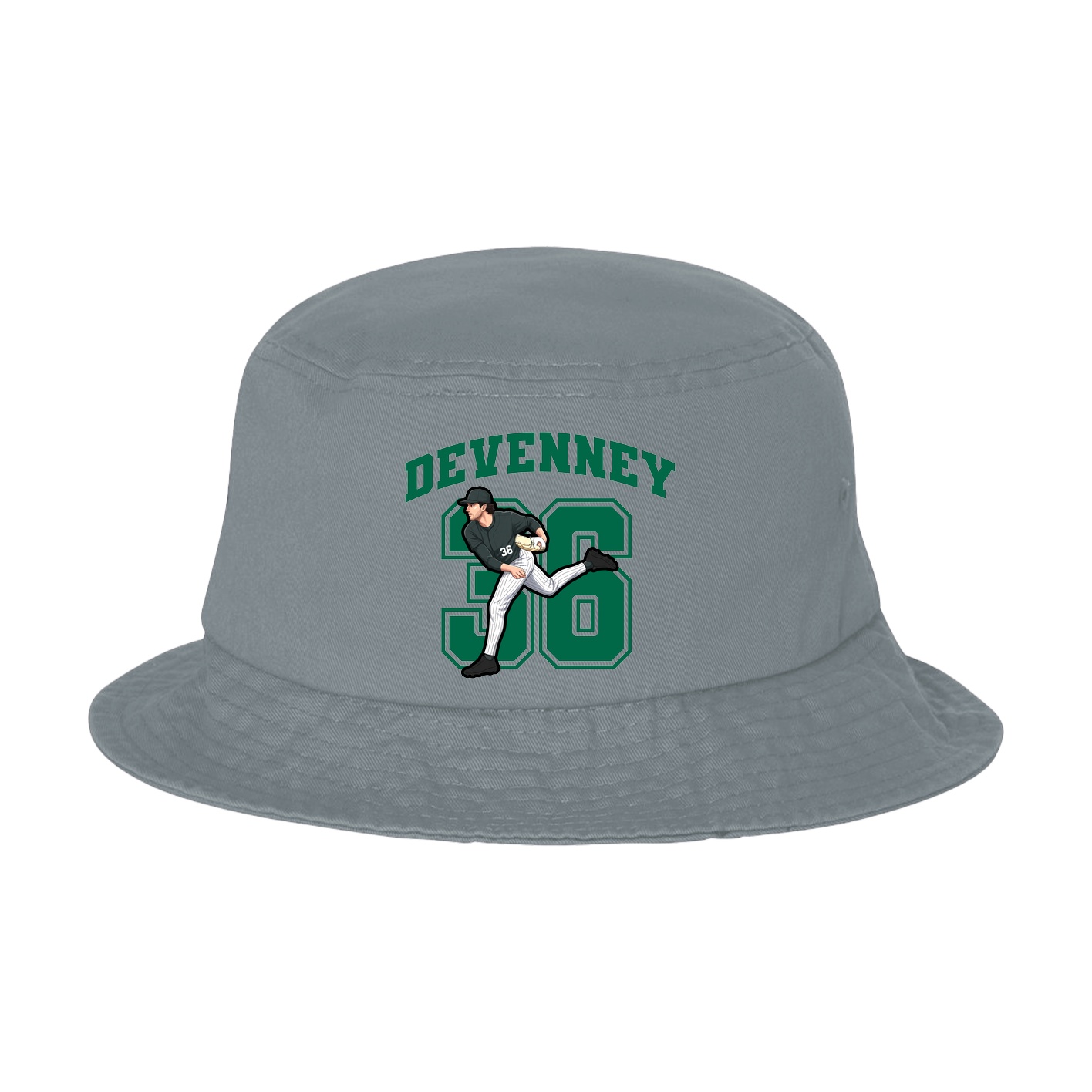 Bucket Cap — Number in Grey