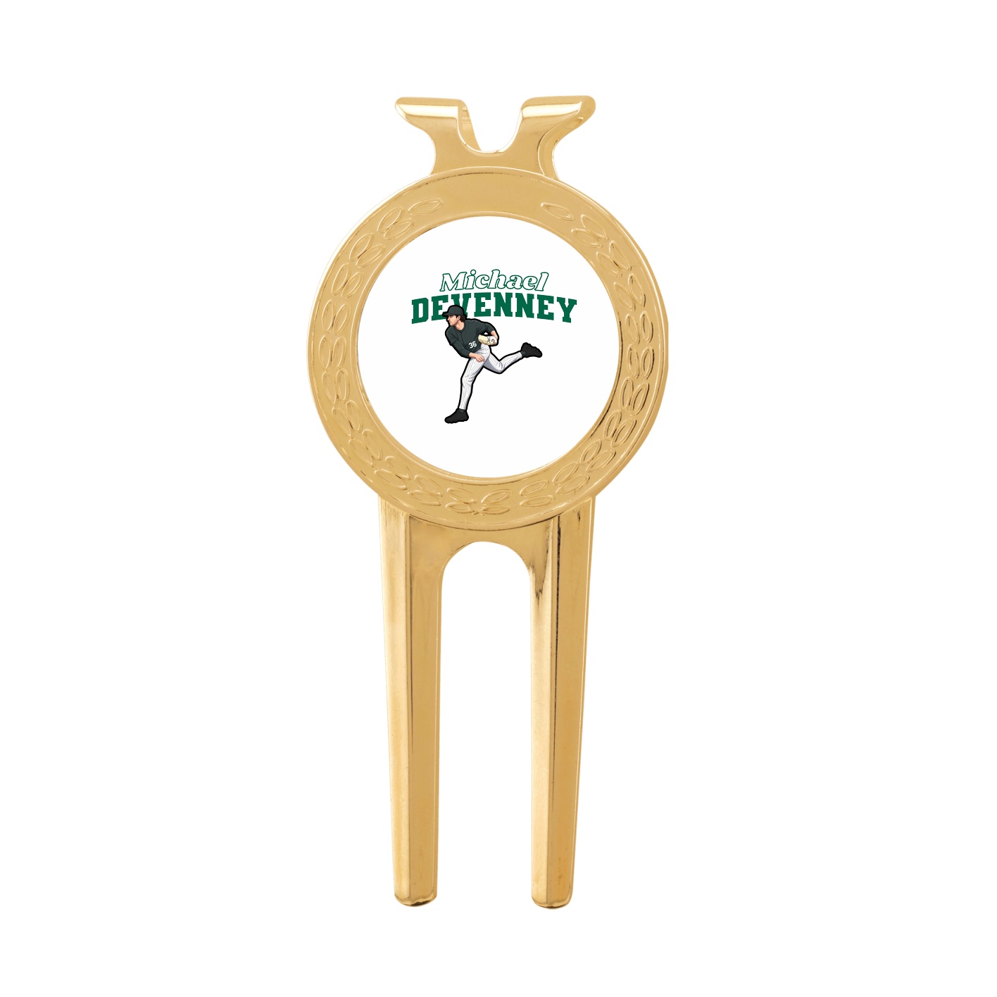 Divot Tool with Ball Marker — Name Arch in Classic