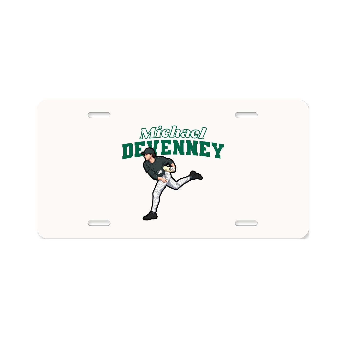 License Plate — Name Arch in Classic
