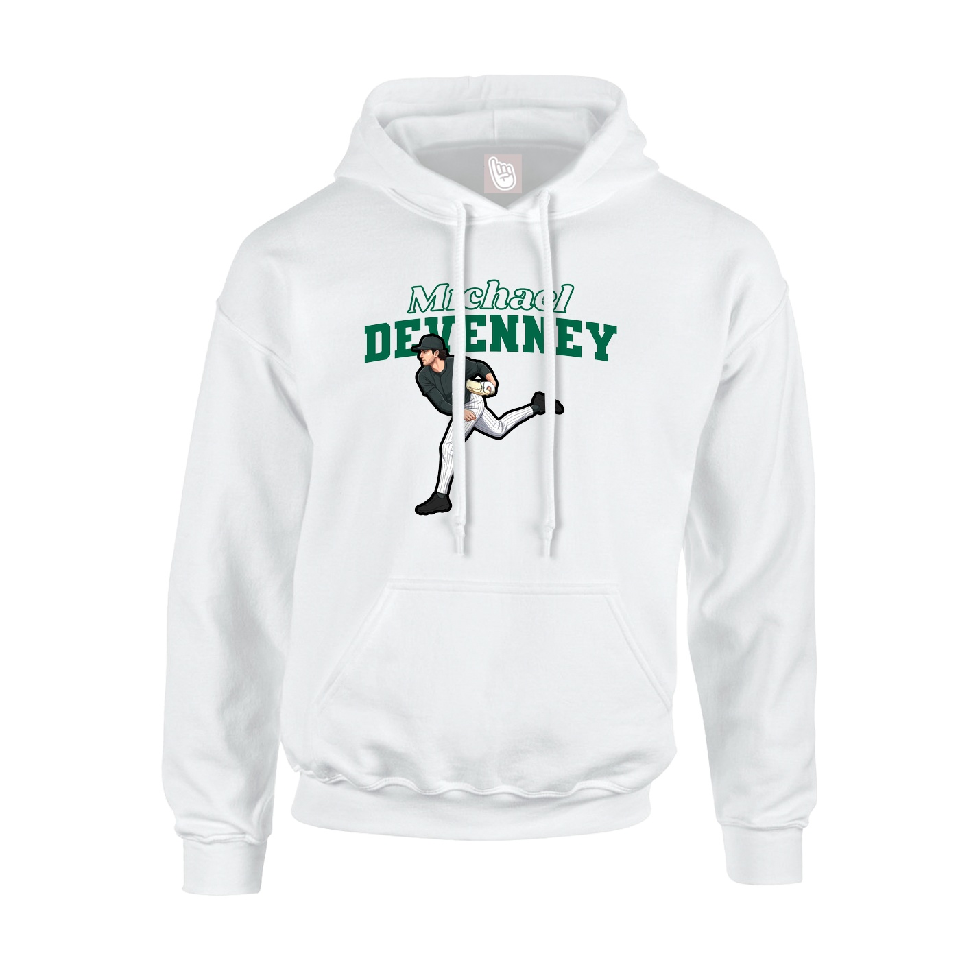Hoodie — Name Arch in White