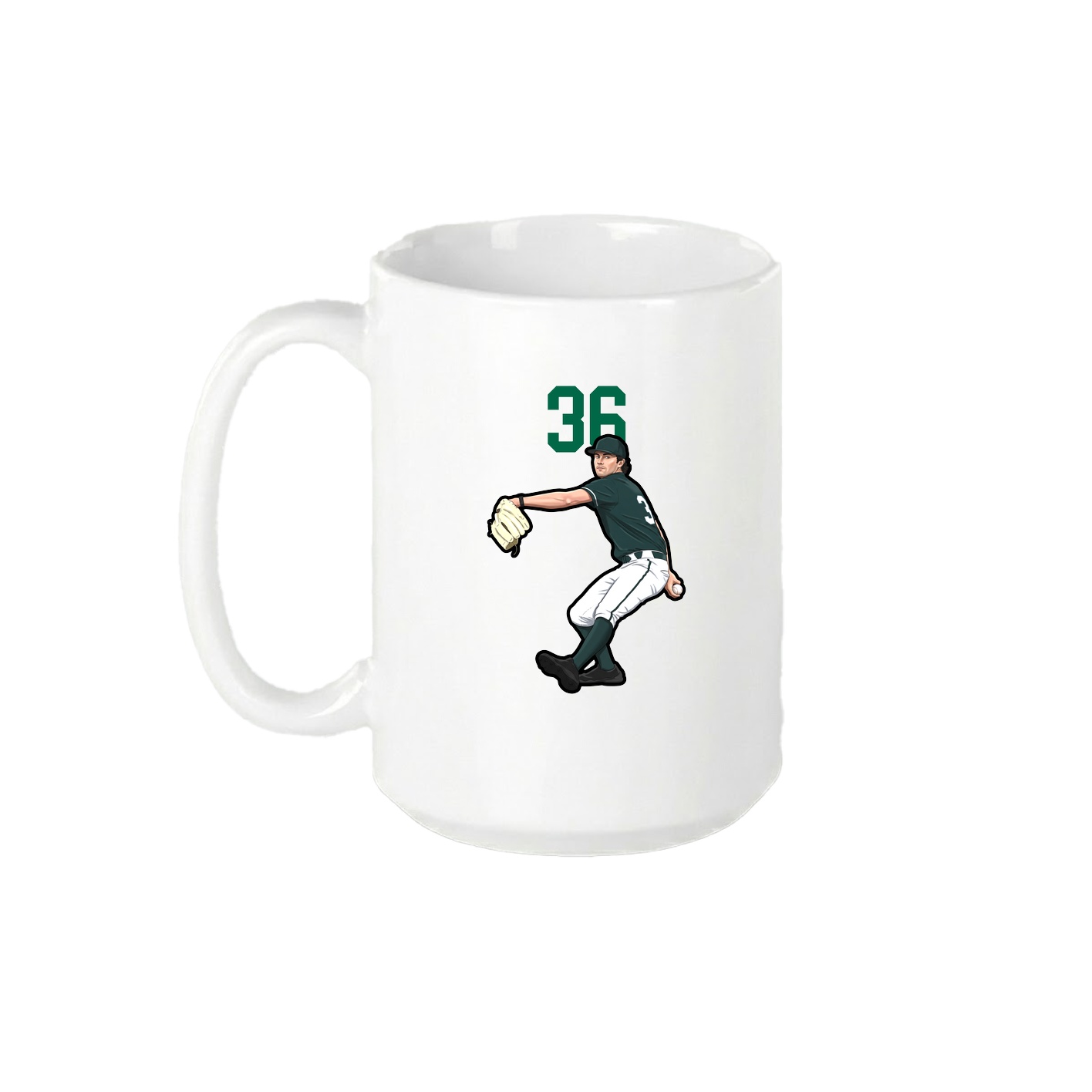 15oz Coffee Mug — Number Top in White