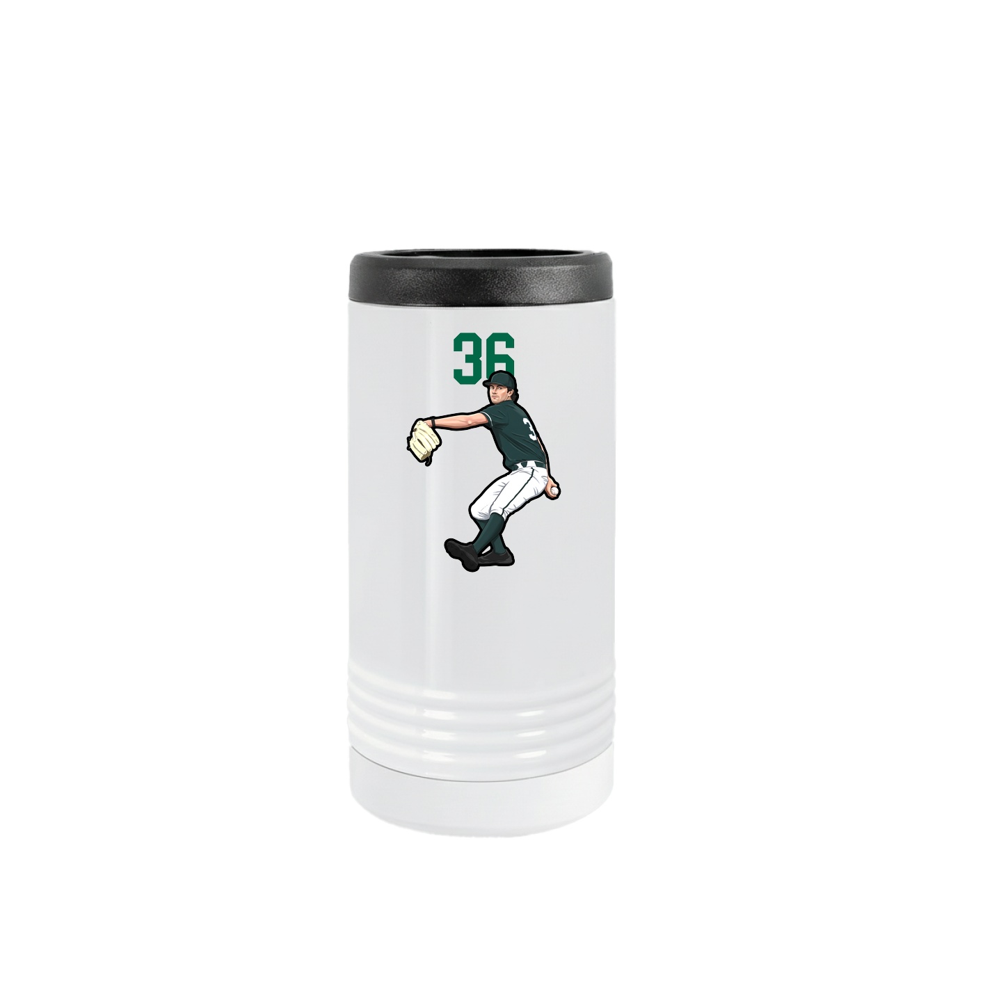 Slim Beverage Holder — Number Top in White