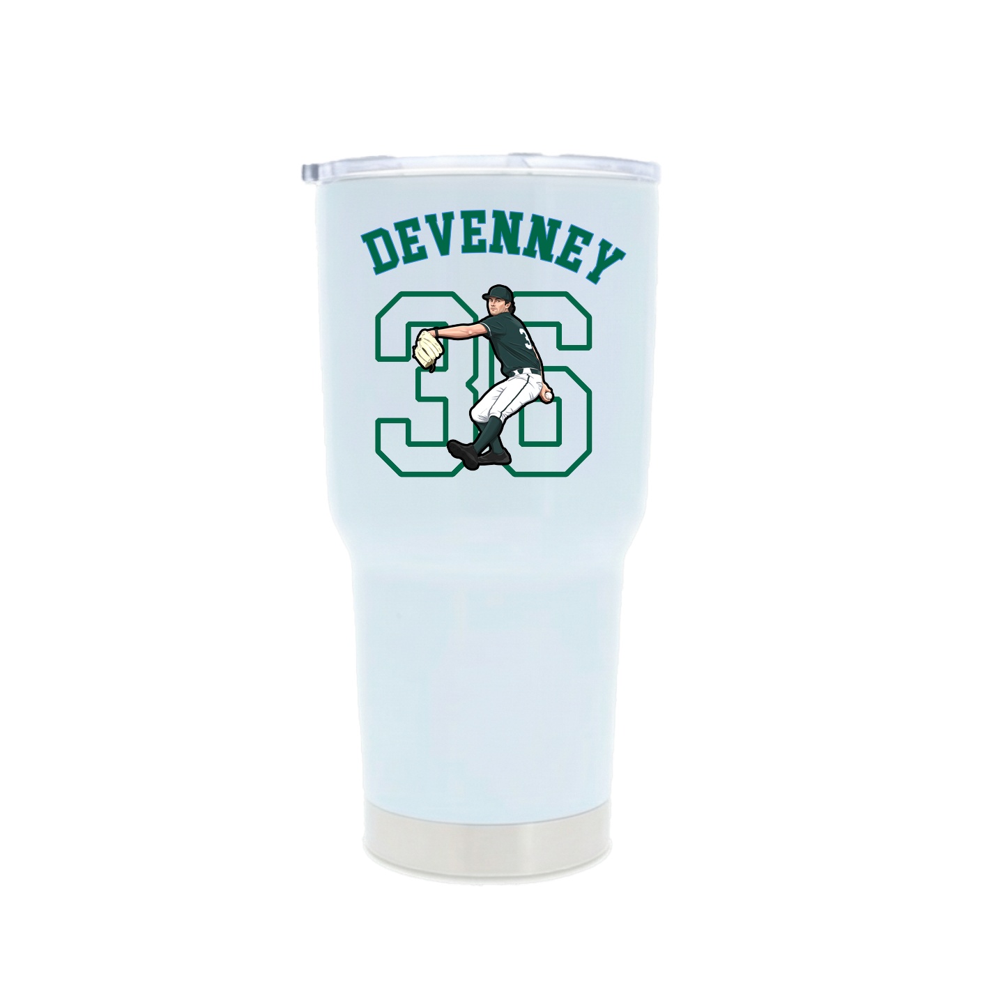30oz Stainless Steel Tumbler — Shirsey Arch in White