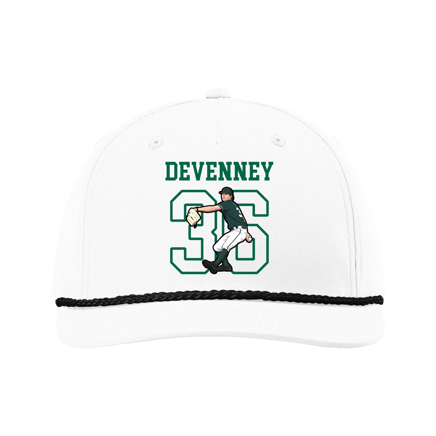 Five-Panel Classic Rope Cap — Shirsey in White