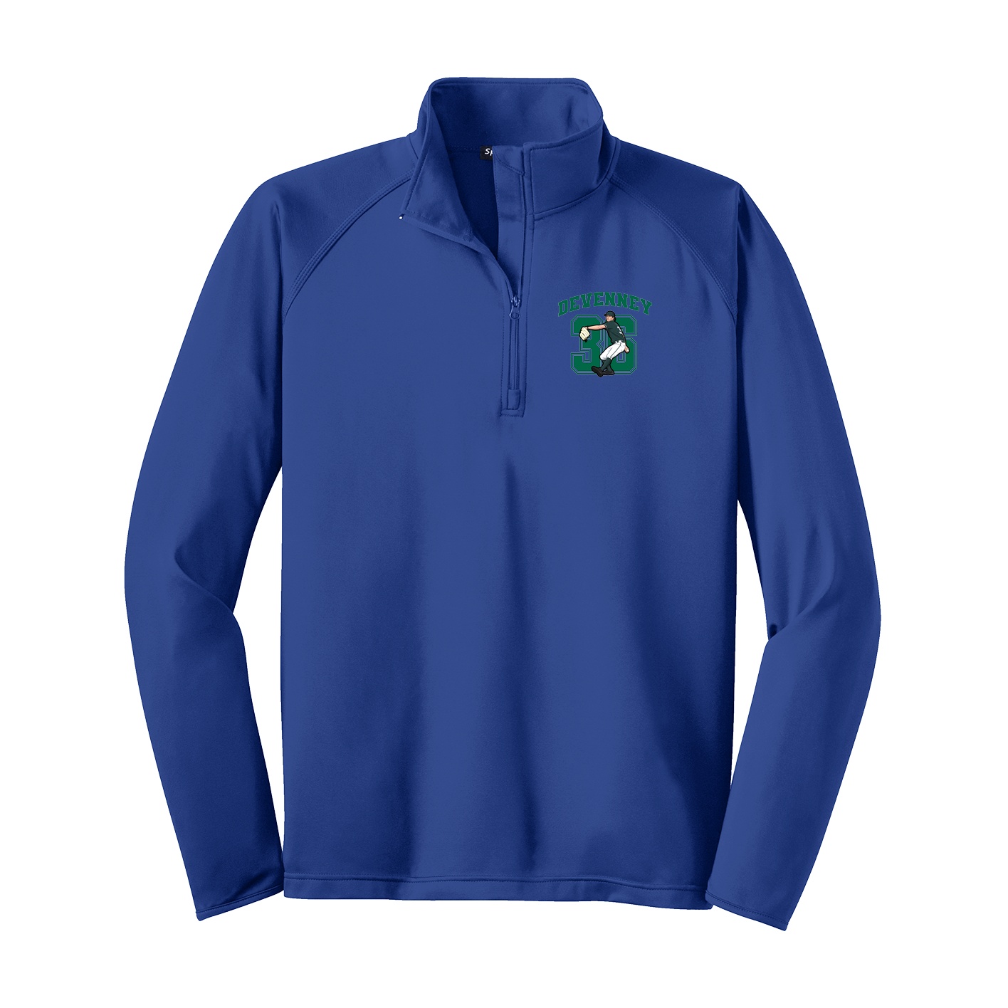 Q-Zip Pullover — Number in Royal