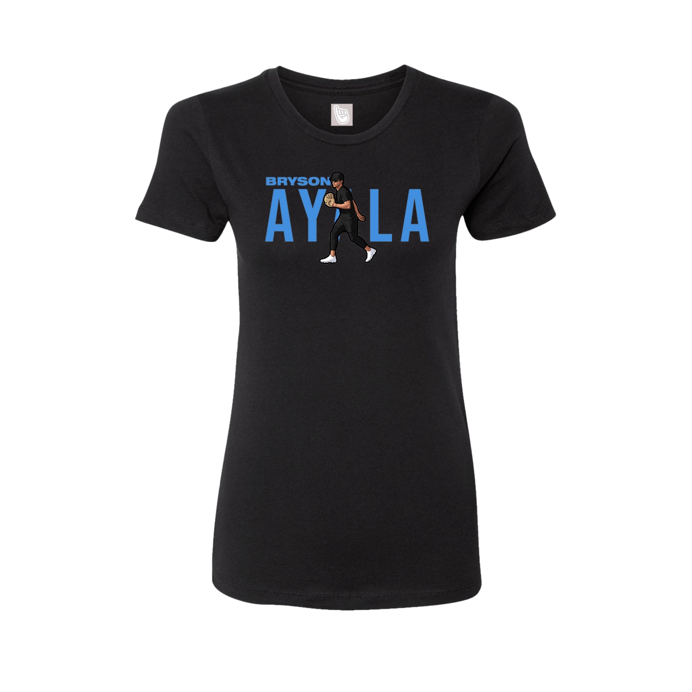 Fitted Women's Tee — Player Name in Black