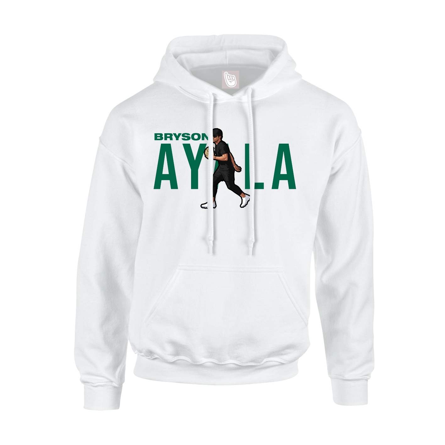 Youth Hoodie — Player Name in White