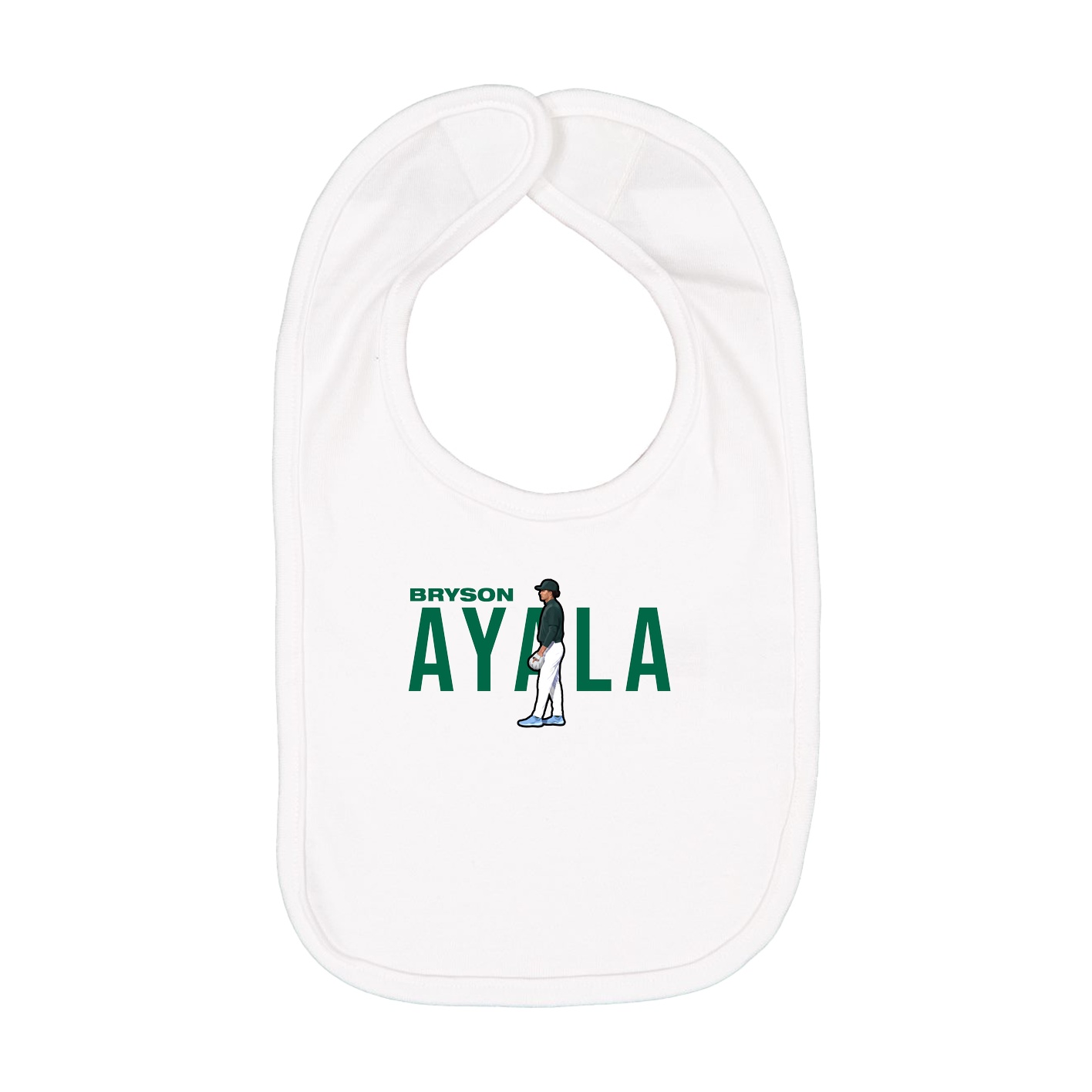 Infant Bib — Player Name in White