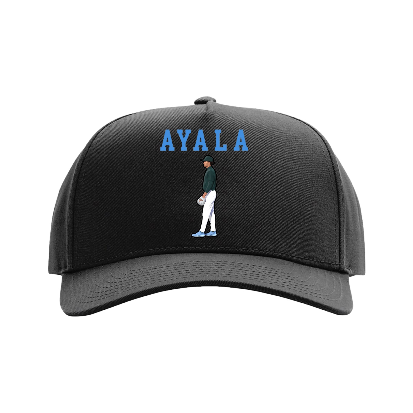 Full Fabric Five-Panel Champ Cap — Shirsey in Black