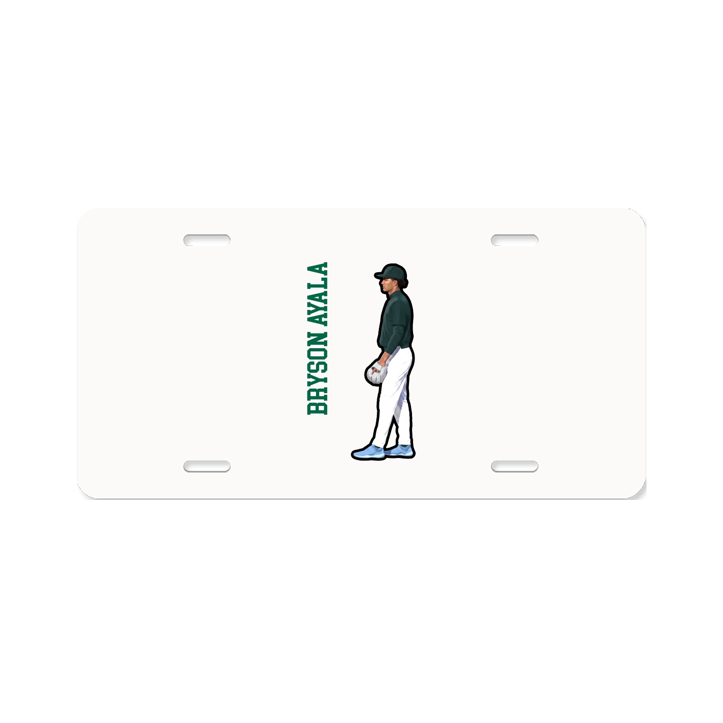 License Plate — Name Vertical in Classic