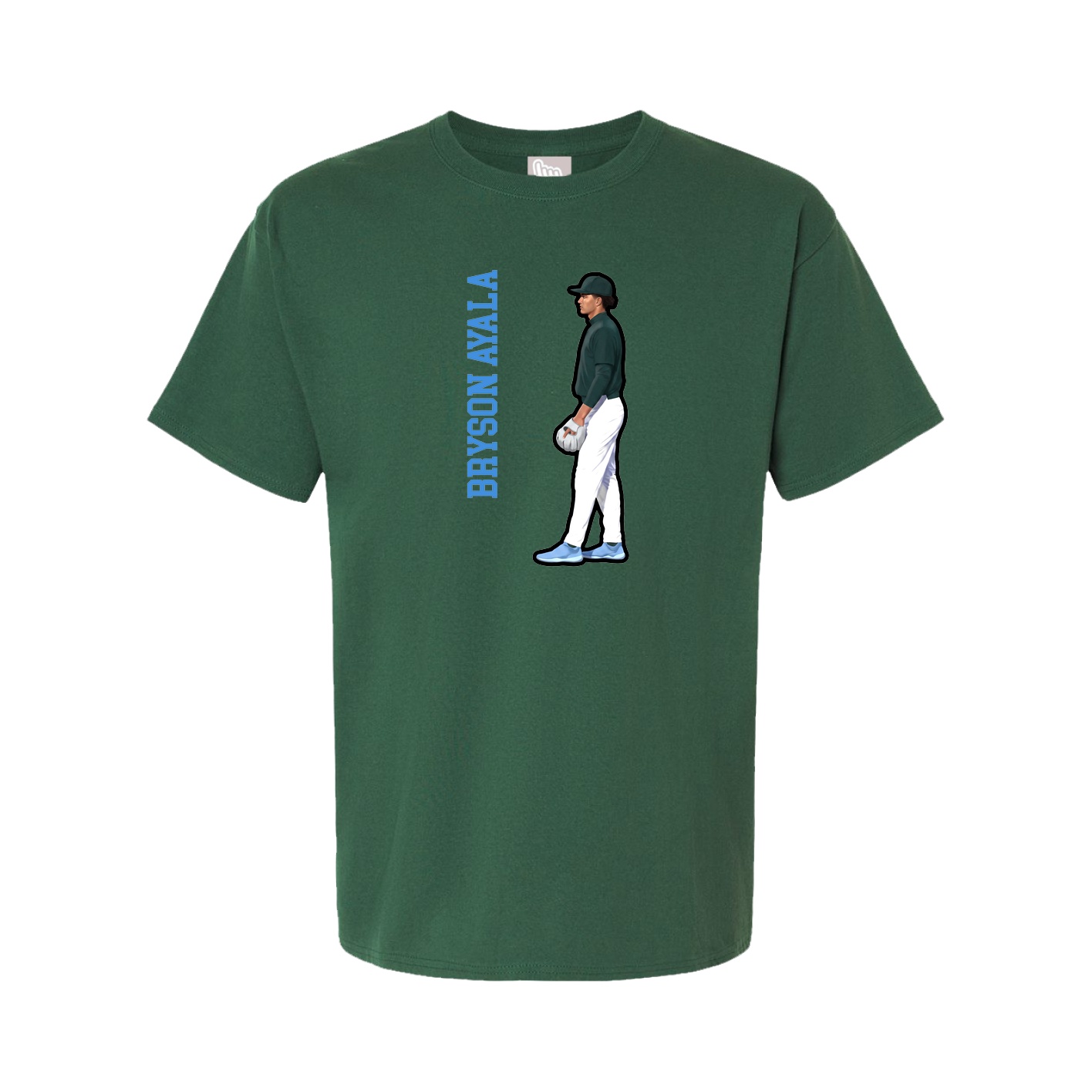 Tee — Name Vertical in Green