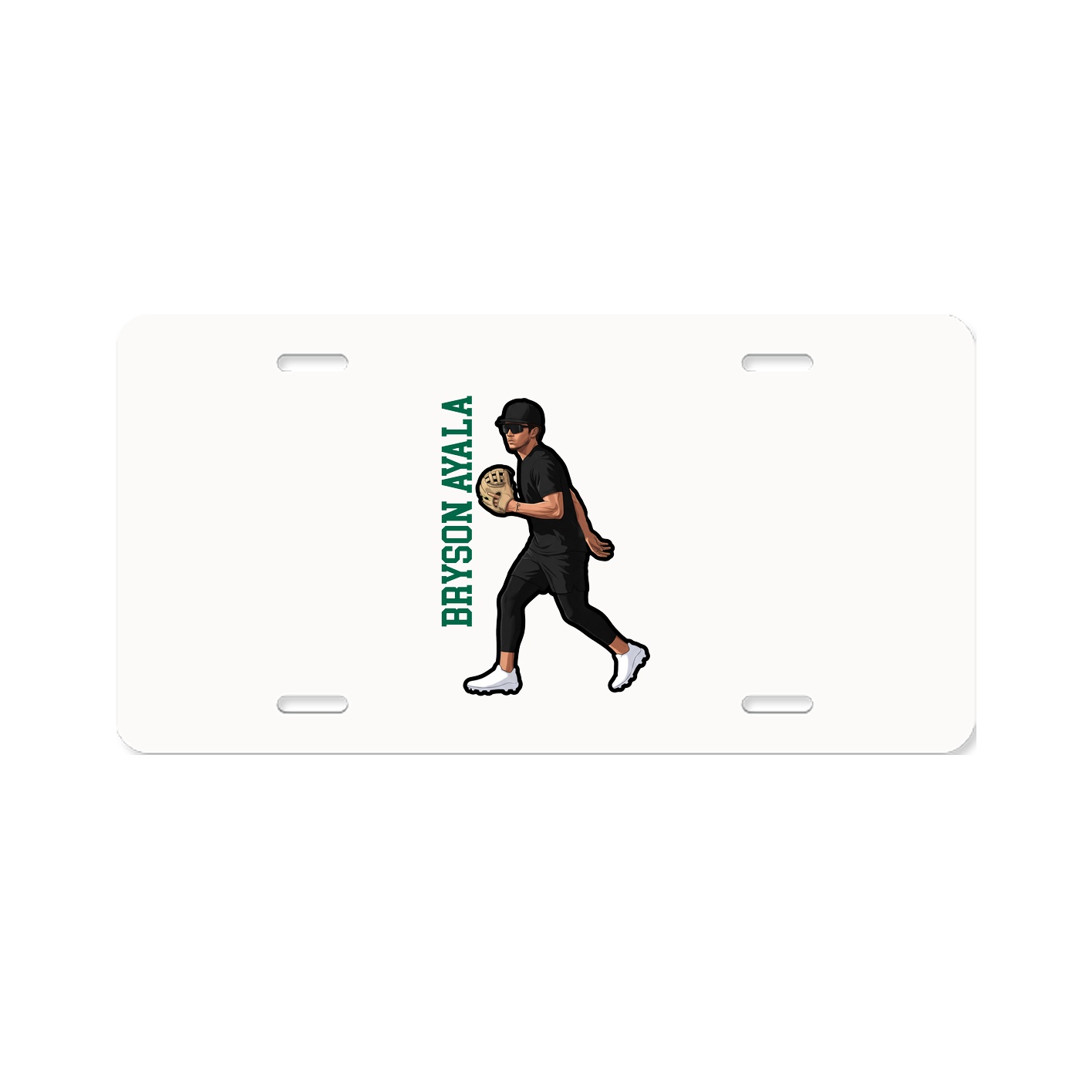 License Plate — Name Vertical in Classic