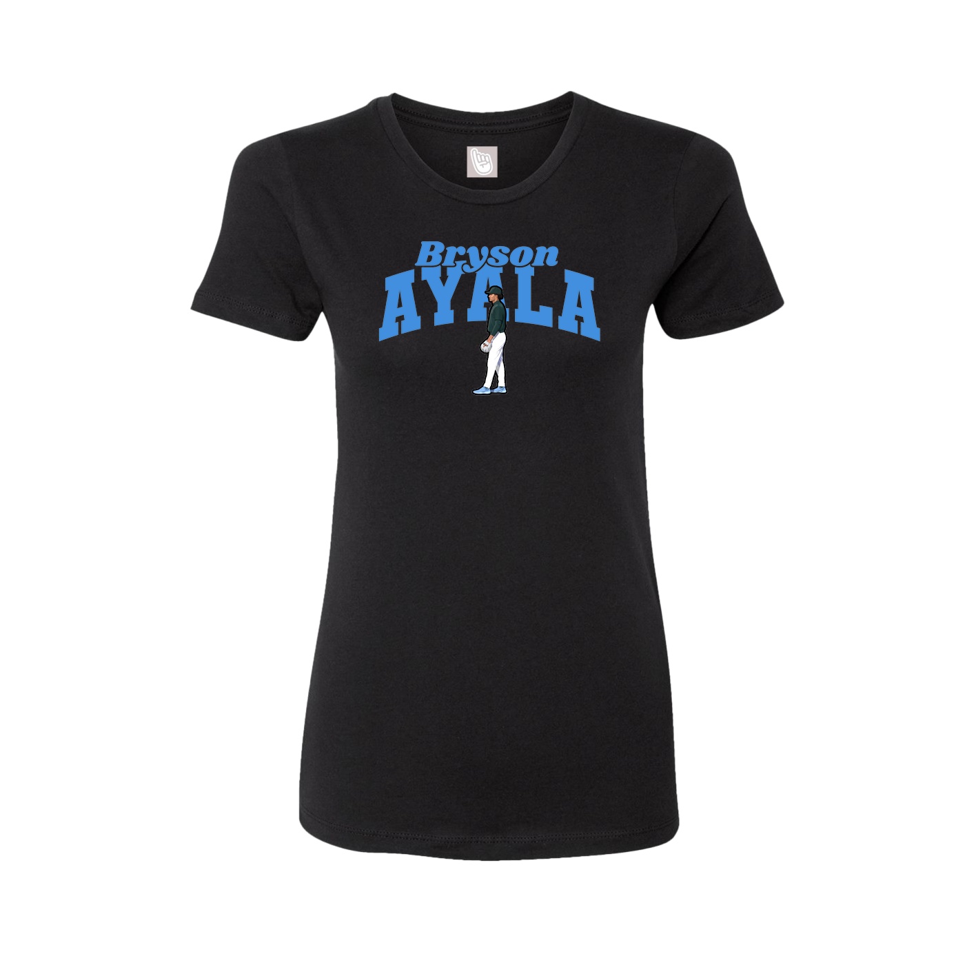 Fitted Women's Tee — Signature Arch in Black
