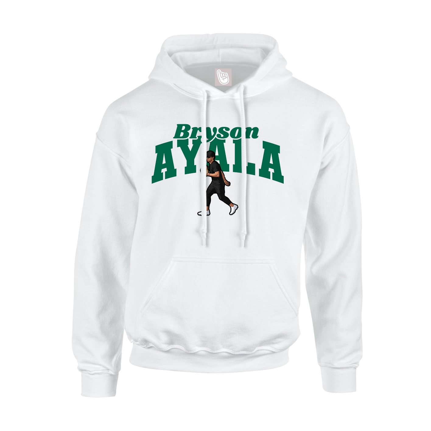 Youth Hoodie — Signature Arch in White