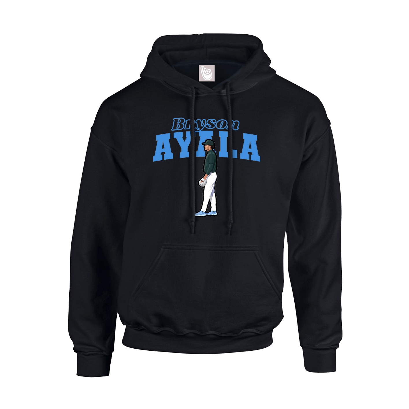 Youth Hoodie — Name Arch in Black