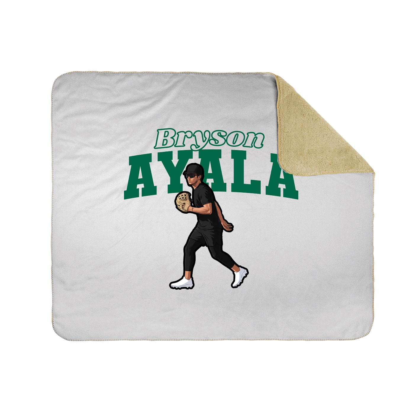 Throw Blanket — Name Arch in White