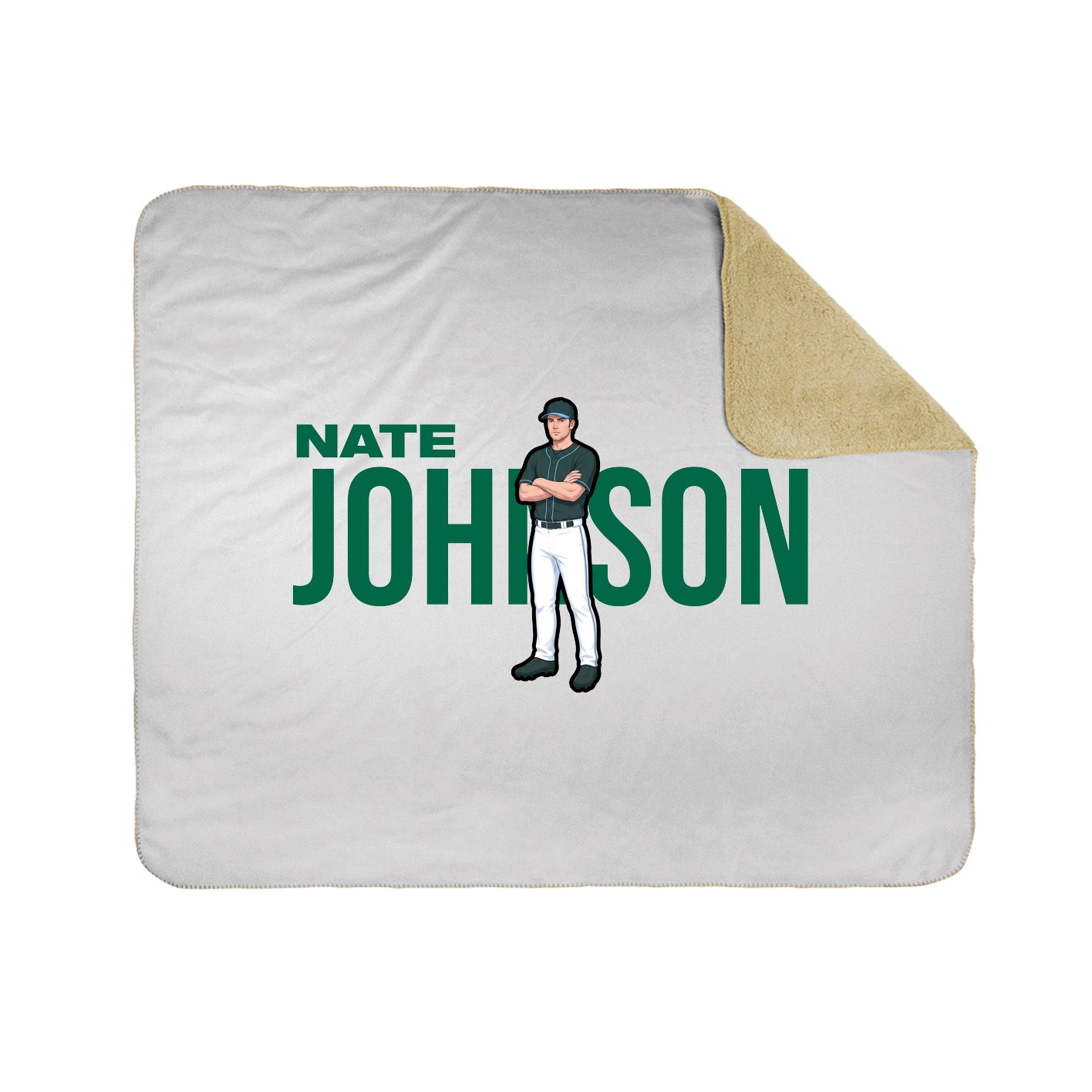 Throw Blanket — Player Name in White