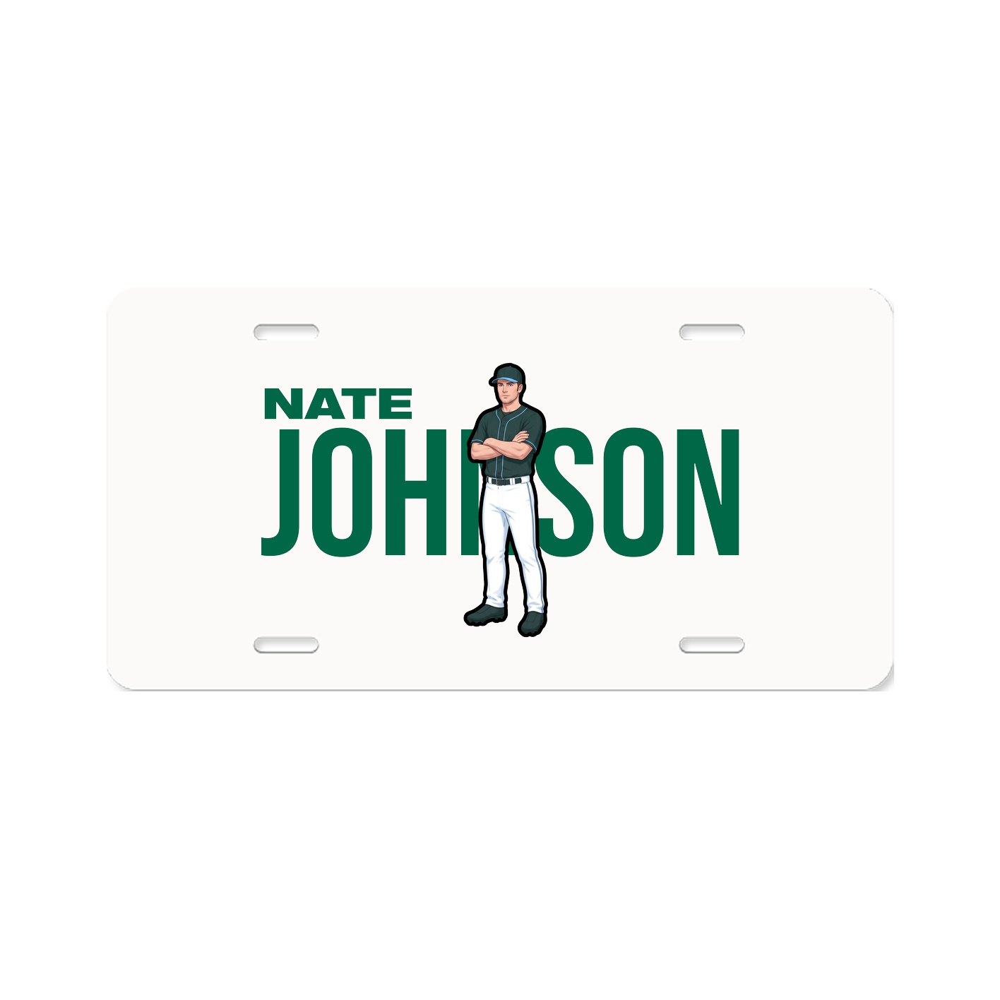 License Plate — Player Name in Classic