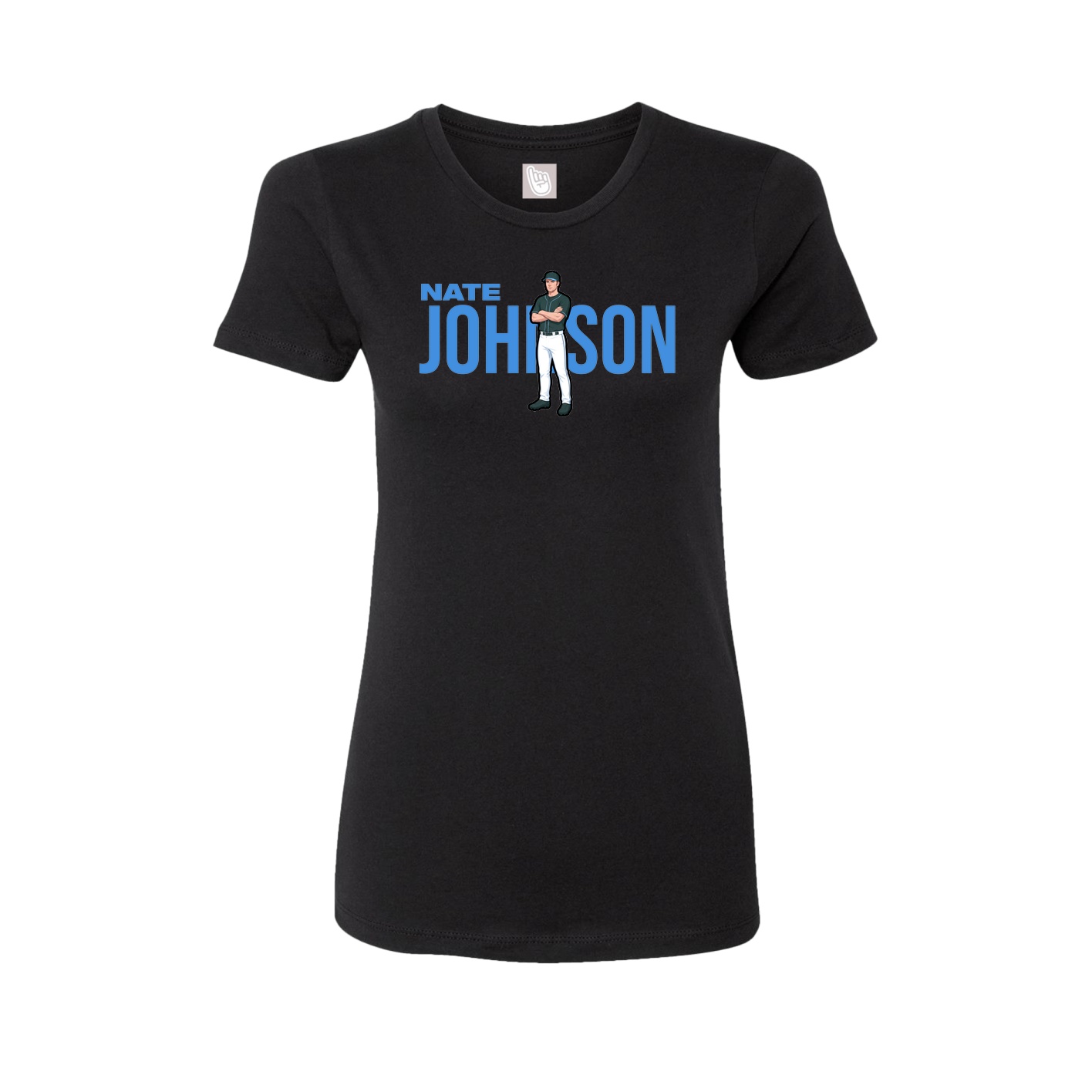 Fitted Women's Tee — Player Name in Black