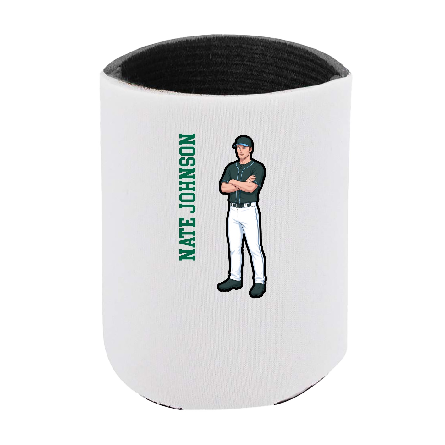Can Holder — Name Vertical in White