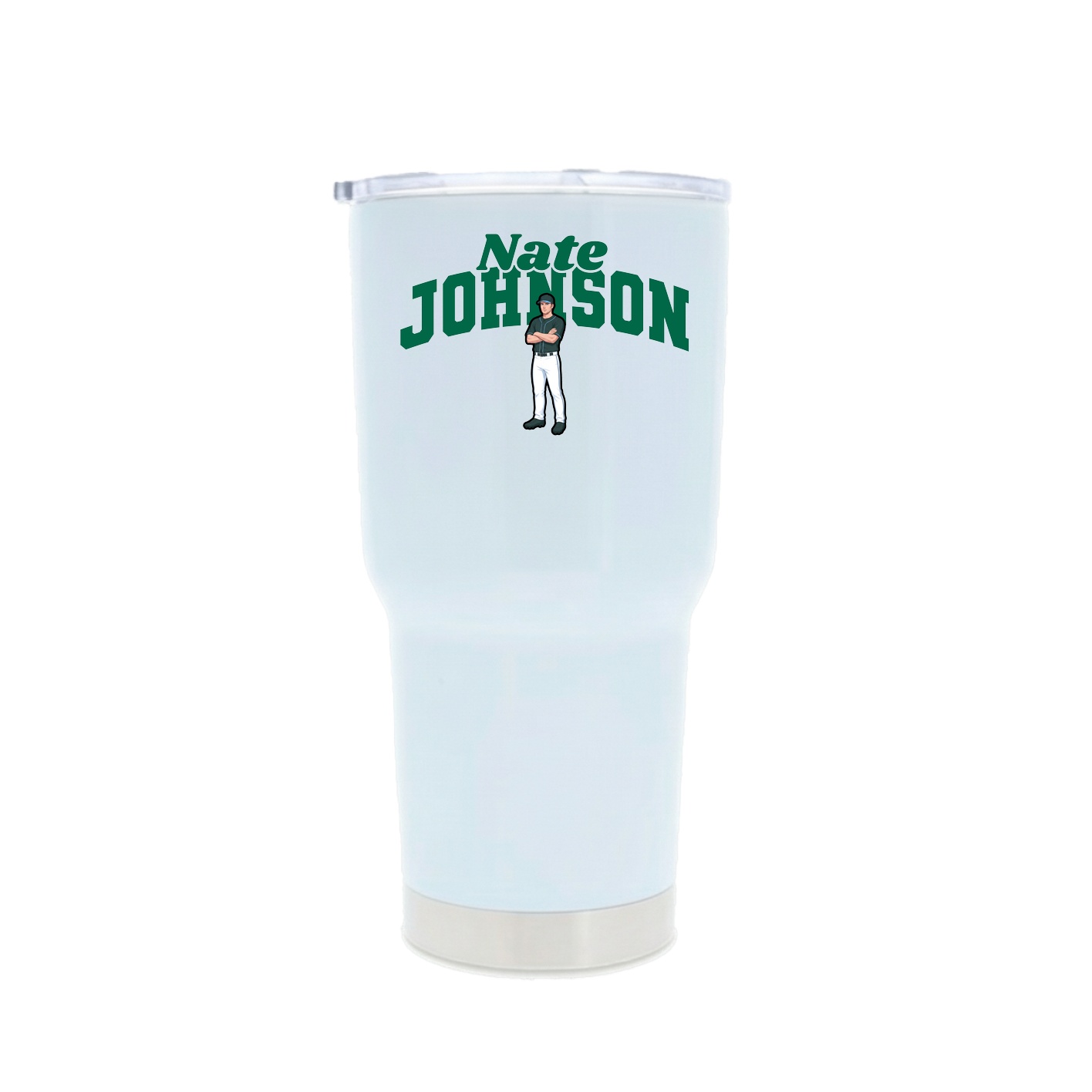 30oz Stainless Steel Tumbler — Signature Arch in White