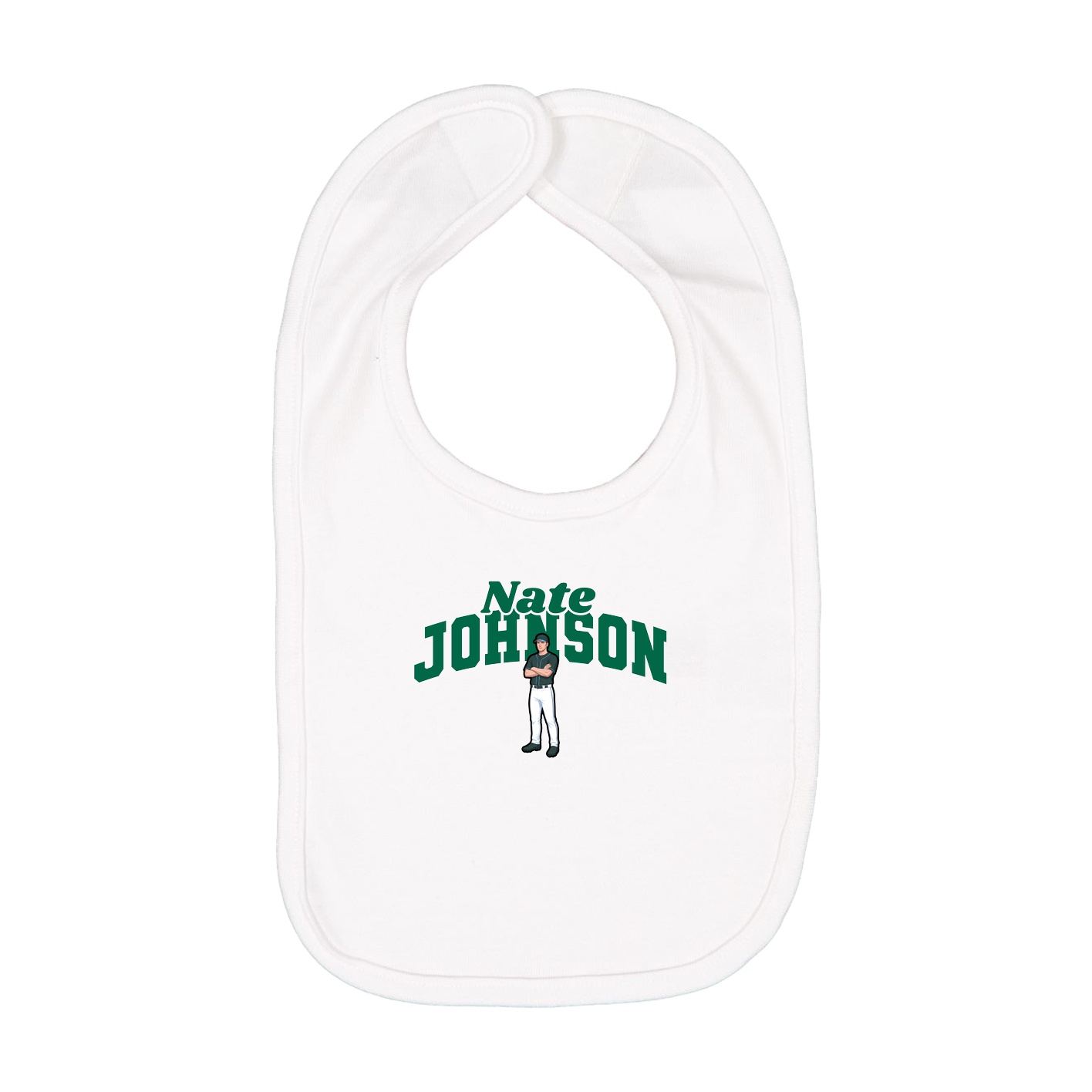 Infant Bib — Signature Arch in White