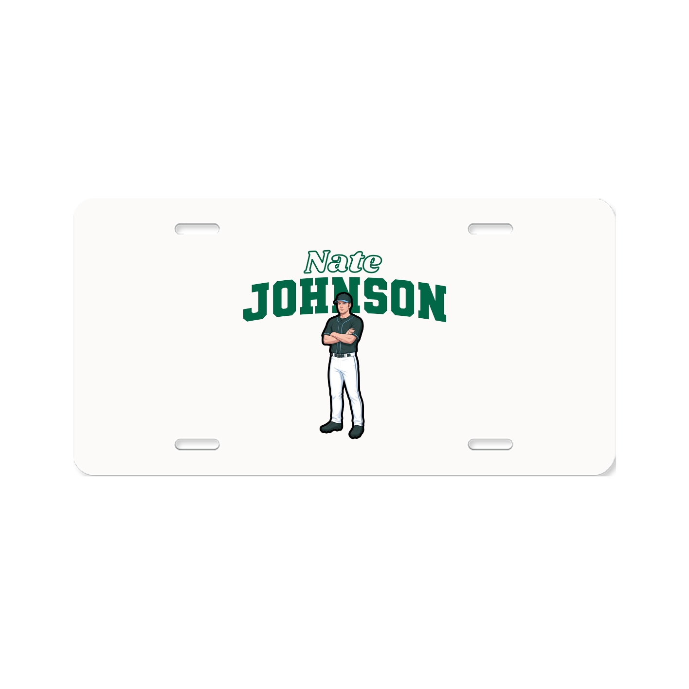 License Plate — Name Arch in Classic